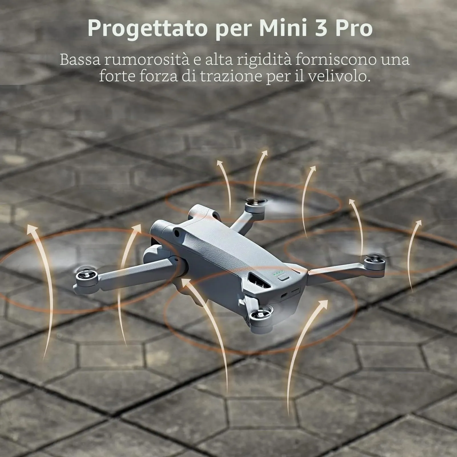 Bocguy Eliche Mini 3 Pro / 4 Pro, 16 Pcs Mini 3 Pro / 4 Pro Eliche Accessori Sostituzione Drone con 24 Viti & 2 Cacciavite, Basso Rumore & Stabile (Arancia) - immagine 7