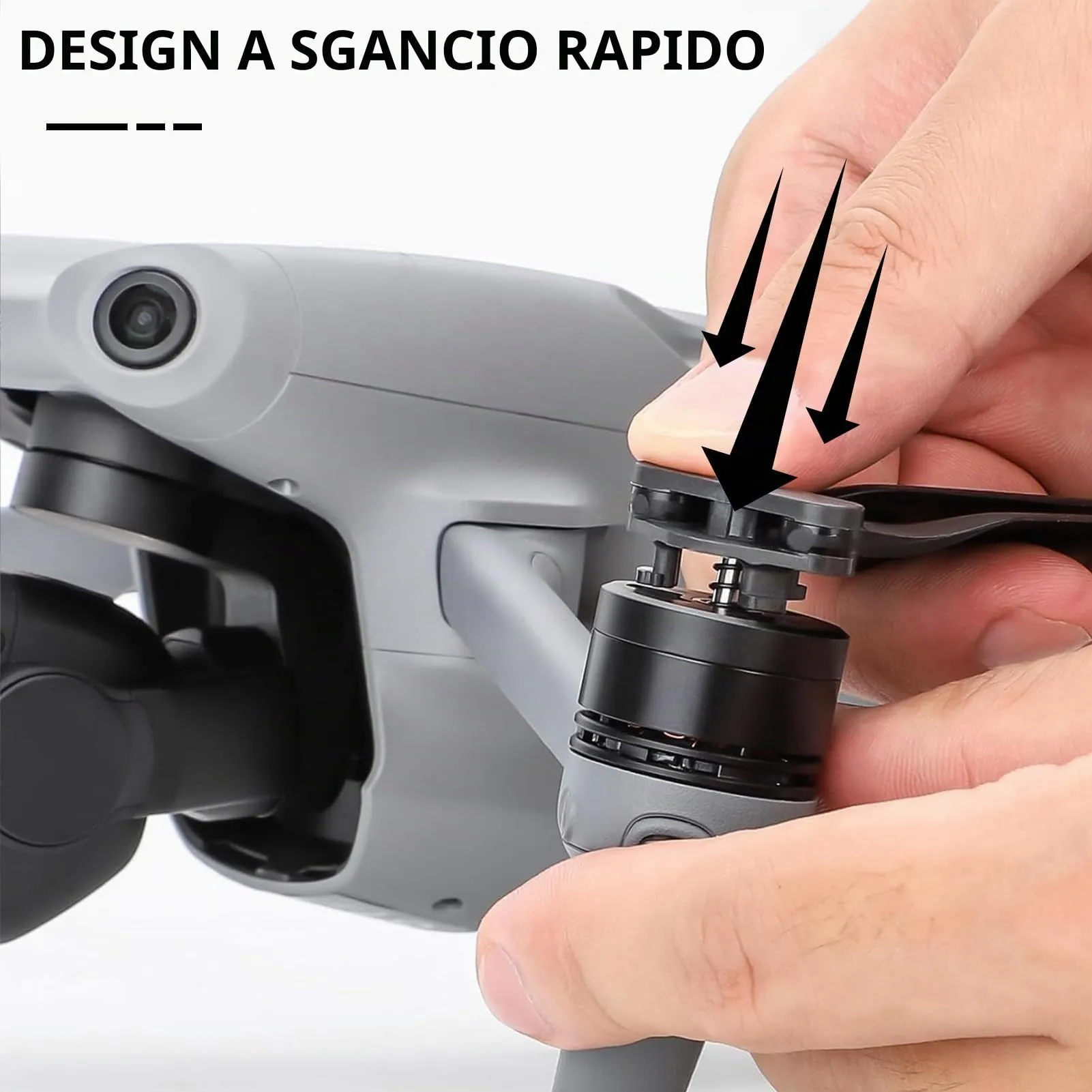 Bocguy 8 Pcs Eliche Air 3, Modello 8747F Eliche Air 3 Accessori Sostituzione Drone con Design a Rilascio Rapido, Basso Rumore & Stabile (Argento) - immagine 3