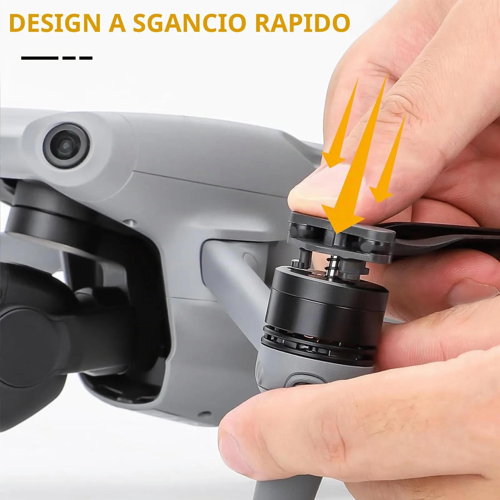 Bocguy 8 Pcs Eliche Air 3, Modello 8747F Eliche Air 3 Accessori Sostituzione Drone con Design a Rilascio Rapido, Basso Rumore & Stabile (Oro) - immagine 3