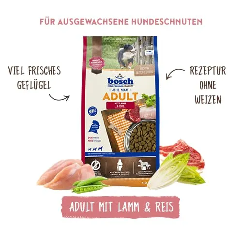 bosch HPC Mini Adult | con agnello e riso | cibo secco per cani adulti di razze piccole (fino a 15 kg) | 1000 g - immagine 3