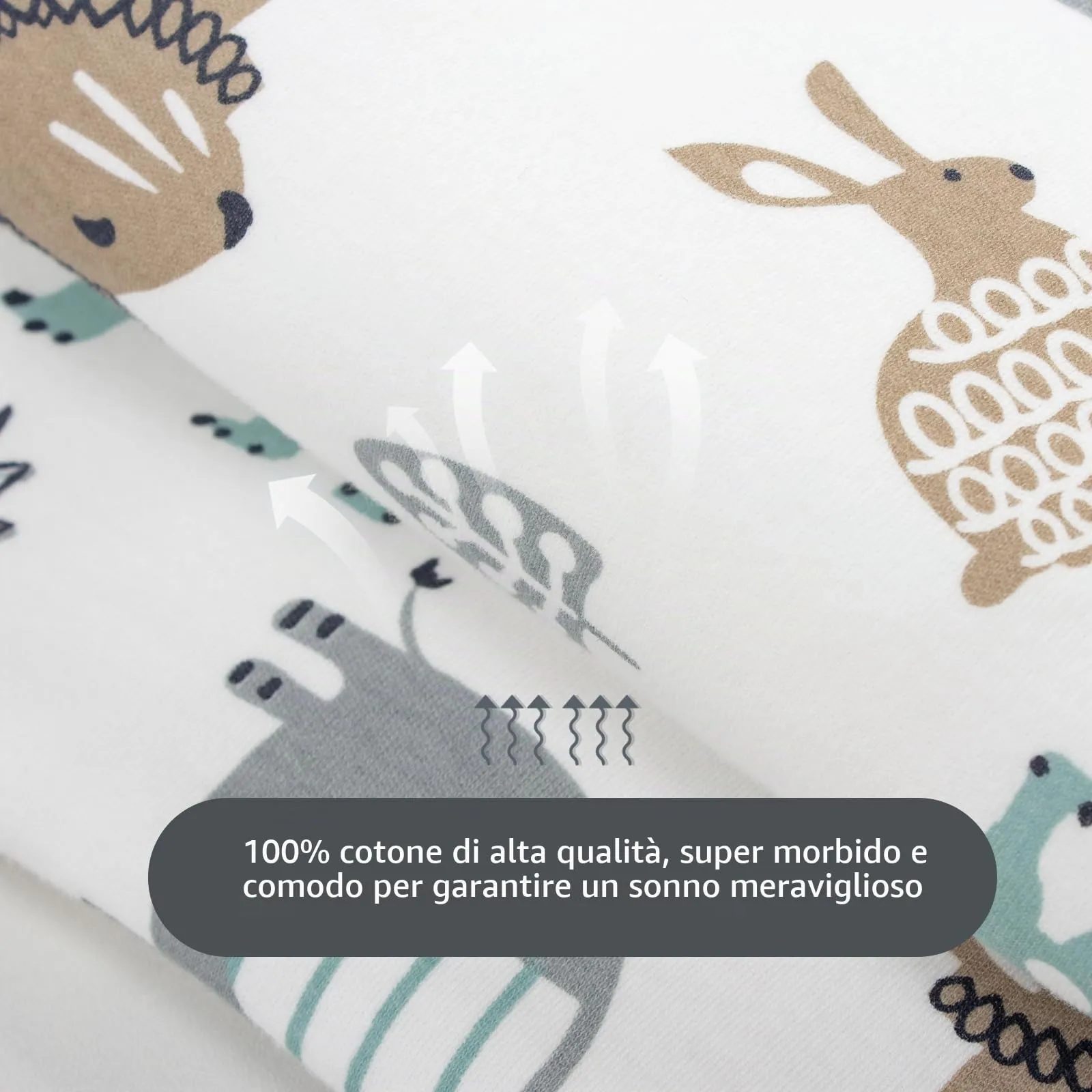 Mosebears Sacco nanna invernale per bambini, 2,5 tog,cotone, per diverse misure dalla nascita all'età di 24 mesi(blue zoo,0-6 mesi) - immagine 7