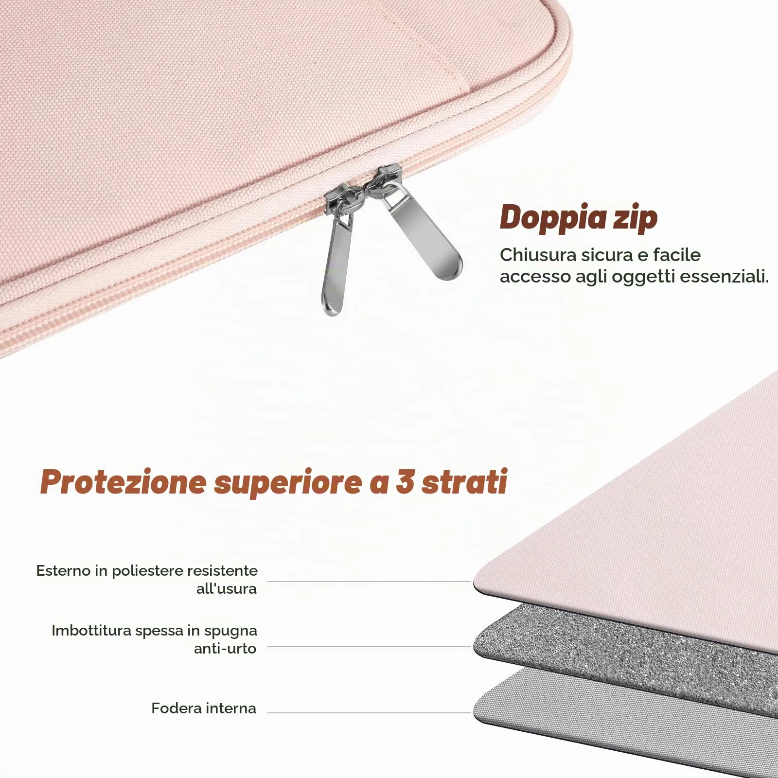 MoKo Borsa Sleeve per Tablet 9-11 Pollici, Imbottita - immagine 5