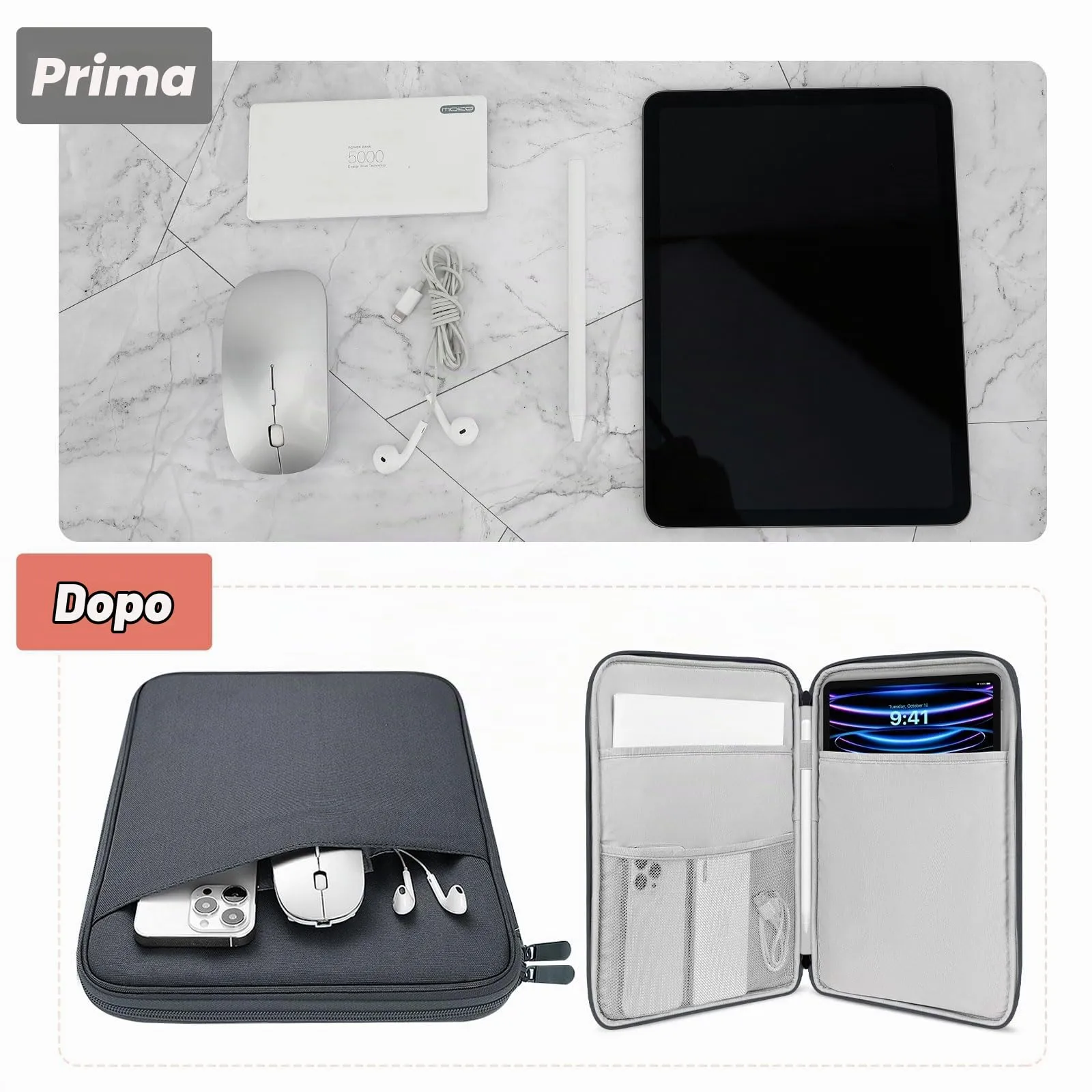 MoKo Borsa Sleeve per Tablet 9-11 Pollici, Imbottita - immagine 4