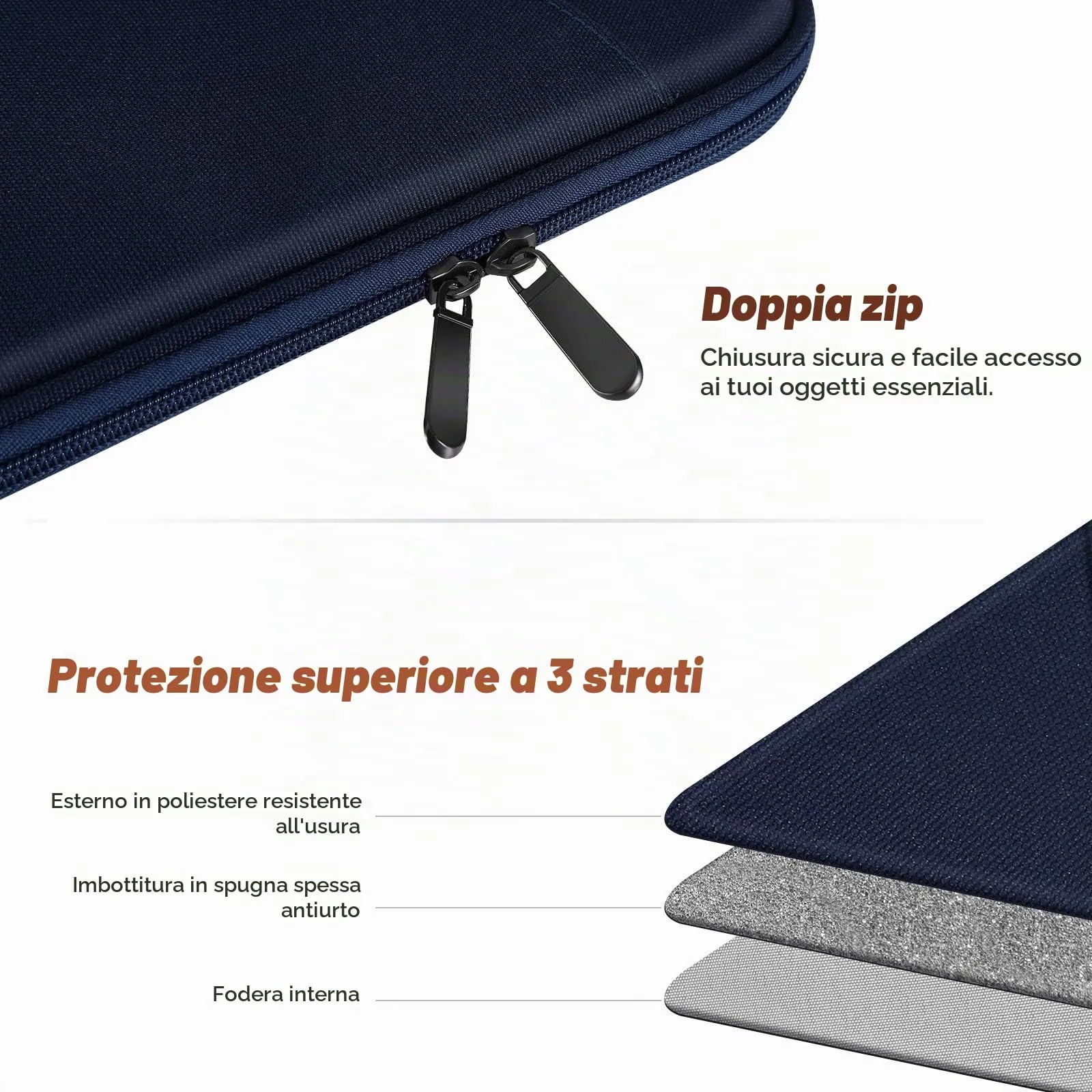 MoKo Borsa Sleeve per Tablet 9-11 Pollici, Imbottita - immagine 5