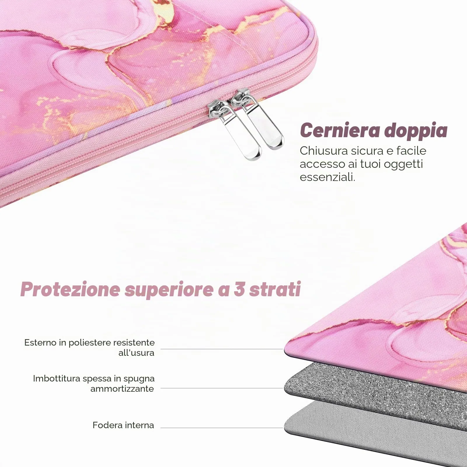 MoKo Borsa Sleeve per Tablet 9-11 Pollici, Imbottita - immagine 5