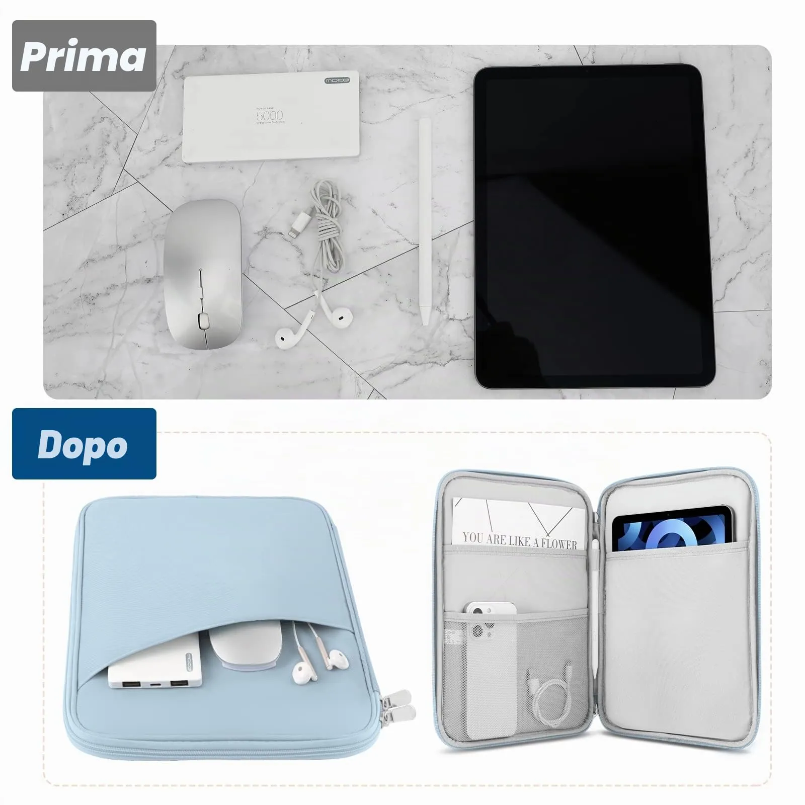 MoKo Borsa Sleeve per Tablet 9-11 Pollici, Imbottita - immagine 4