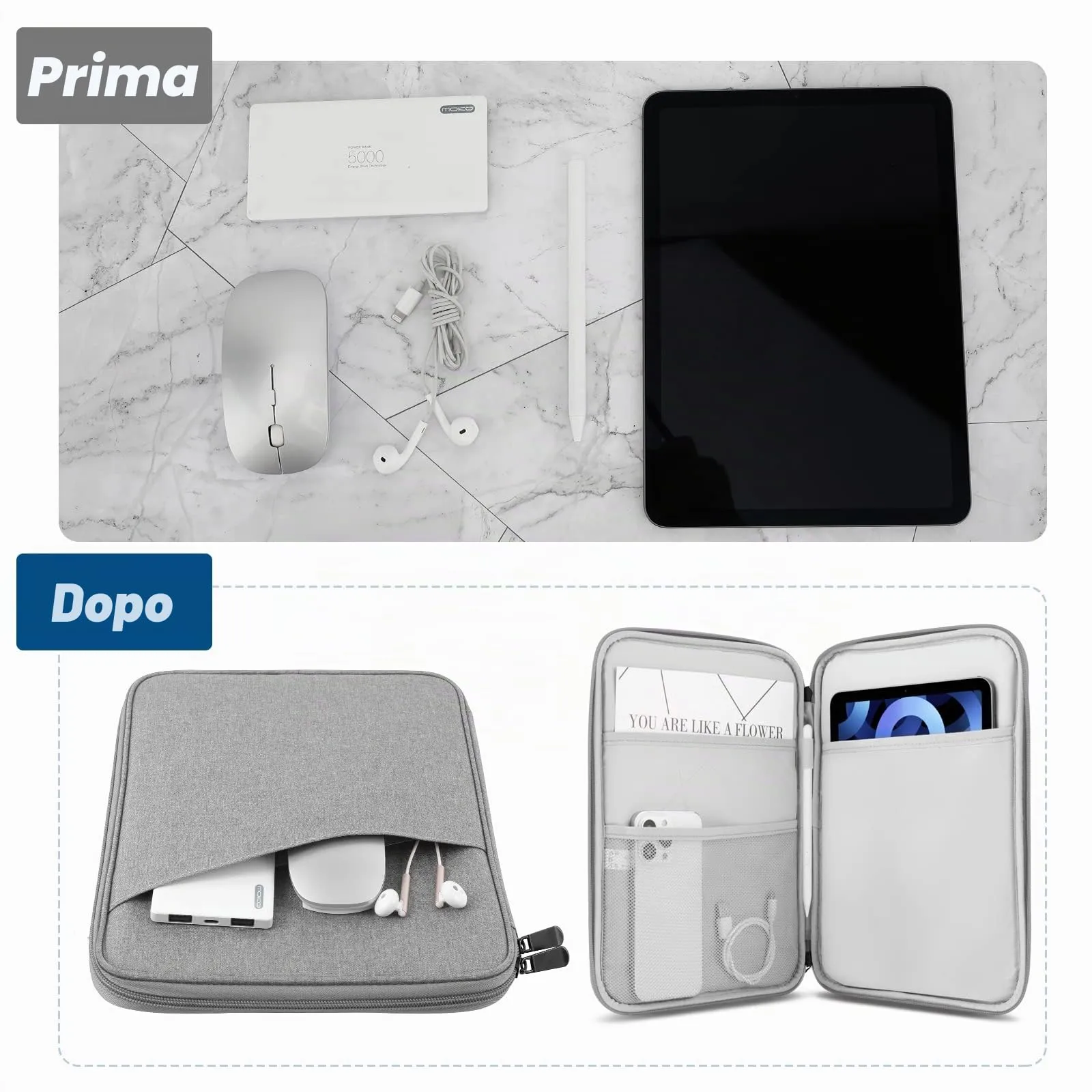 MoKo Borsa Sleeve per Tablet 9-11 Pollici, Imbottita - immagine 4