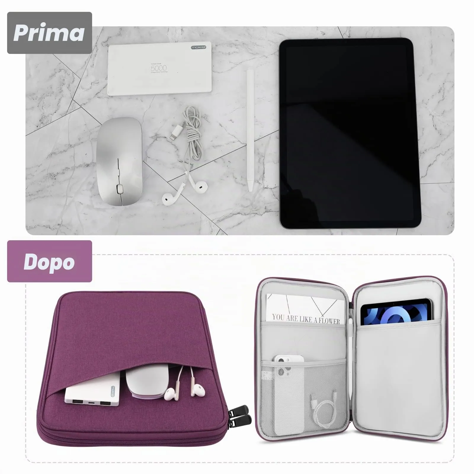 MoKo Borsa Sleeve per Tablet 9-11 Pollici, Imbottita - immagine 4