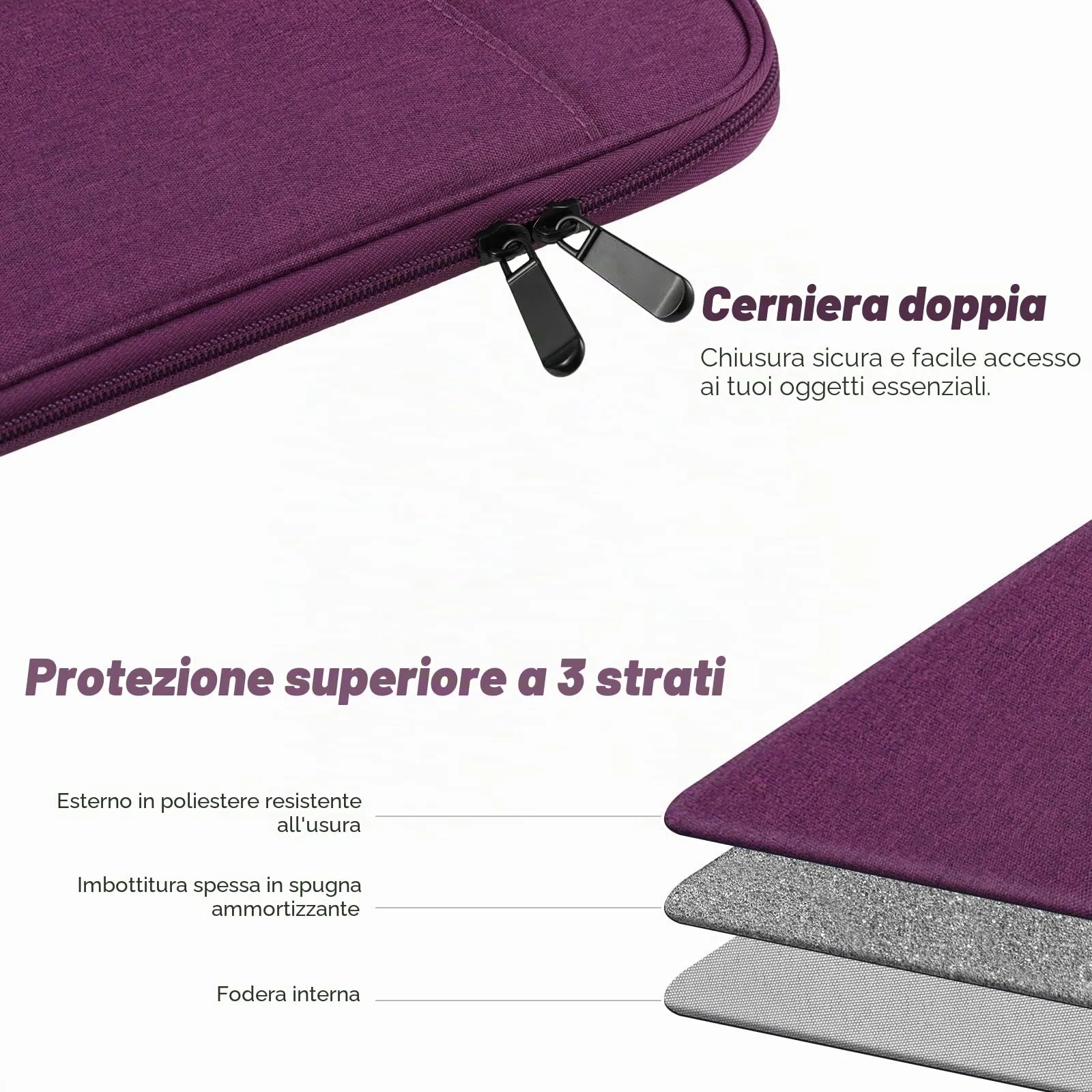 MoKo Borsa Sleeve per Tablet 9-11 Pollici, Imbottita - immagine 5
