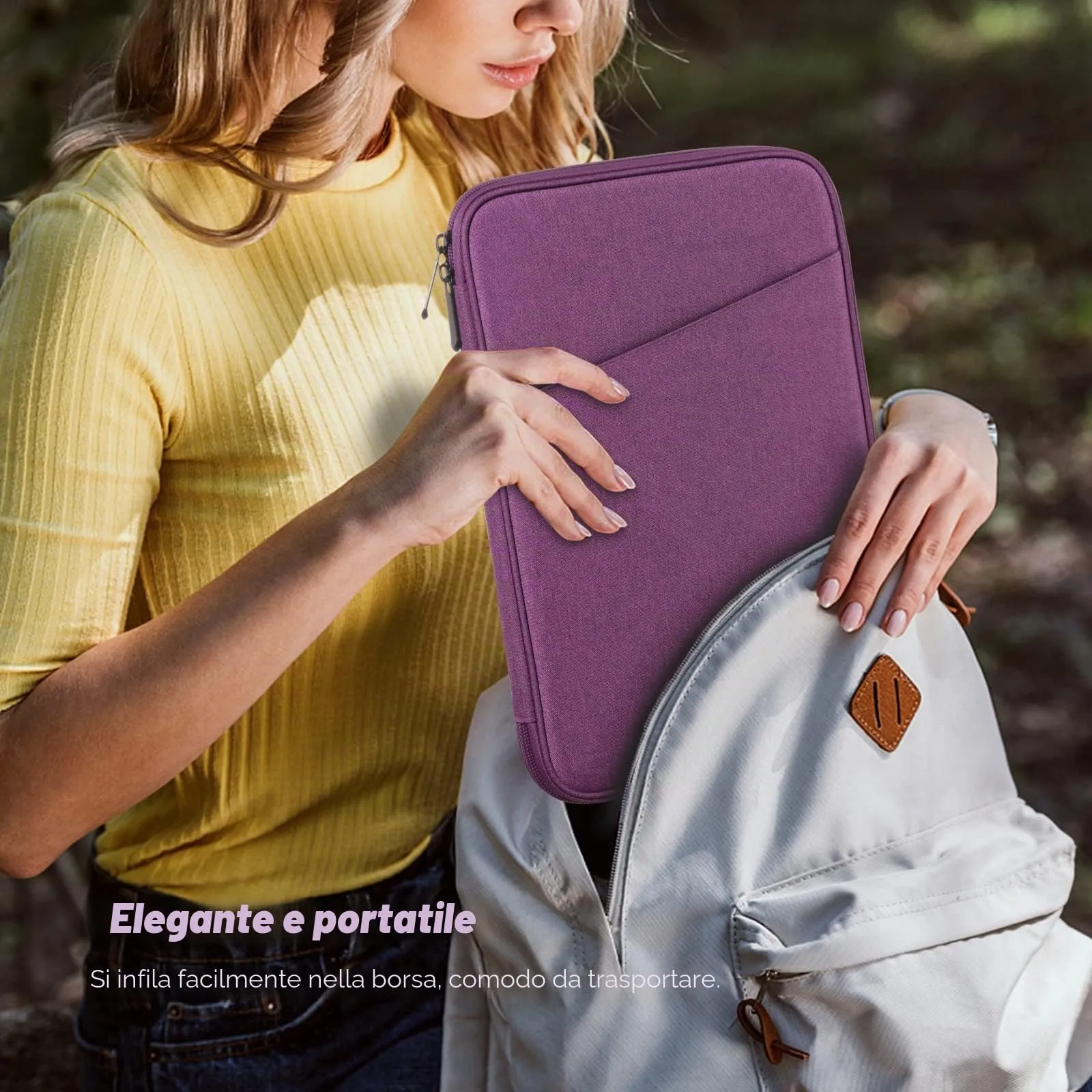 MoKo Borsa Sleeve per Tablet 9-11 Pollici, Imbottita - immagine 6