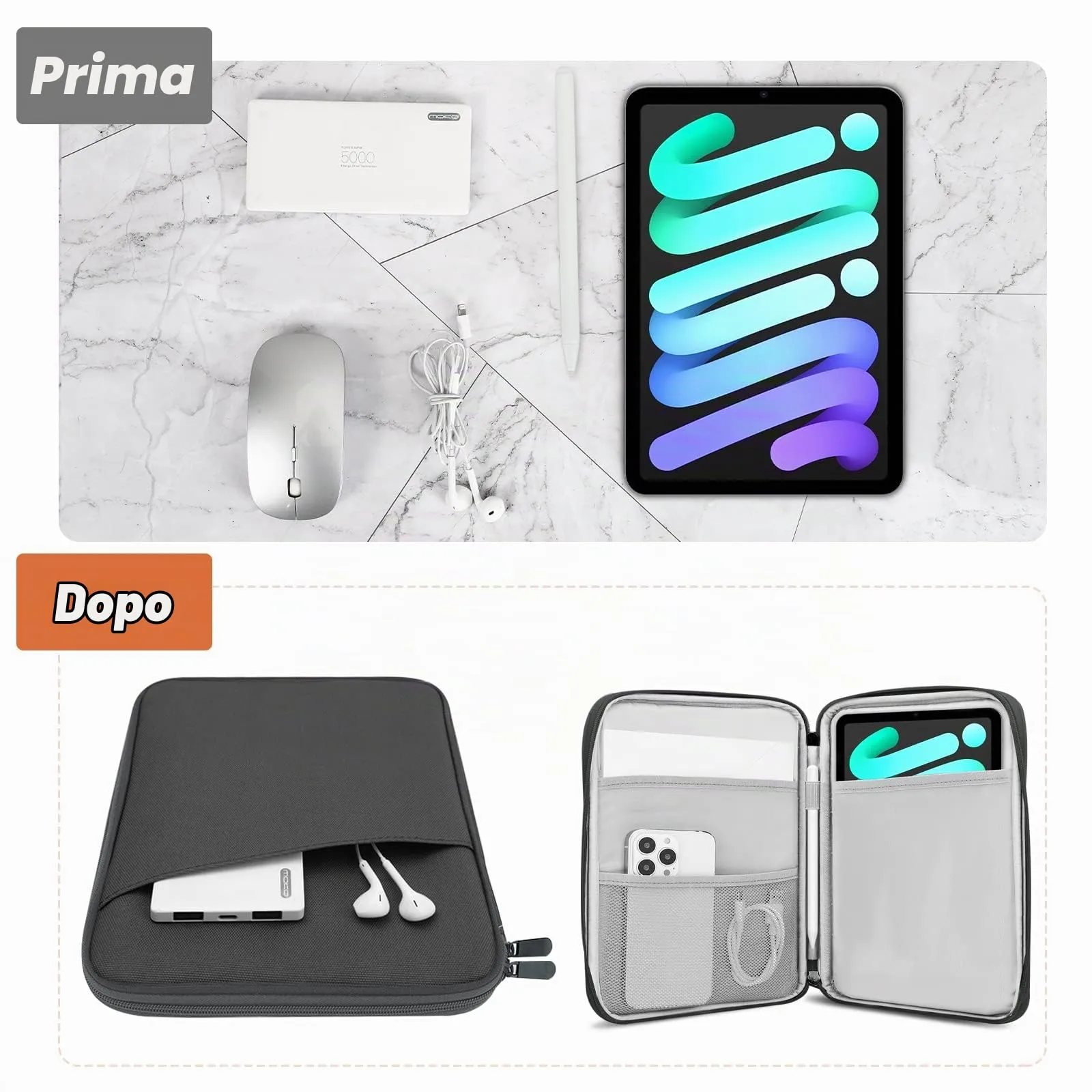 MoKo Borsa Sleeve per Tablet 8-9 Pollici con Tasca - immagine 4
