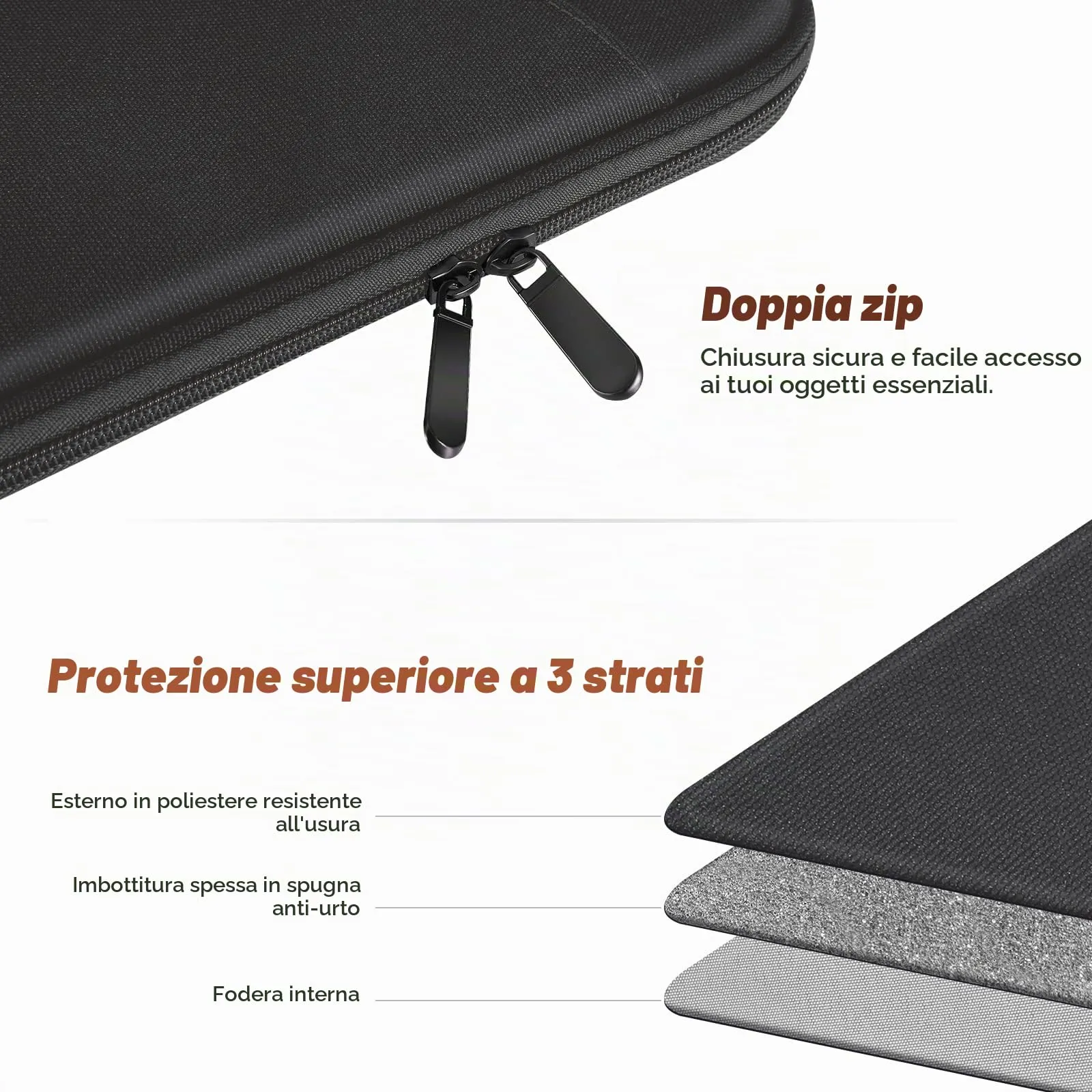 MoKo Borsa Sleeve per Tablet 8-9 Pollici con Tasca - immagine 5