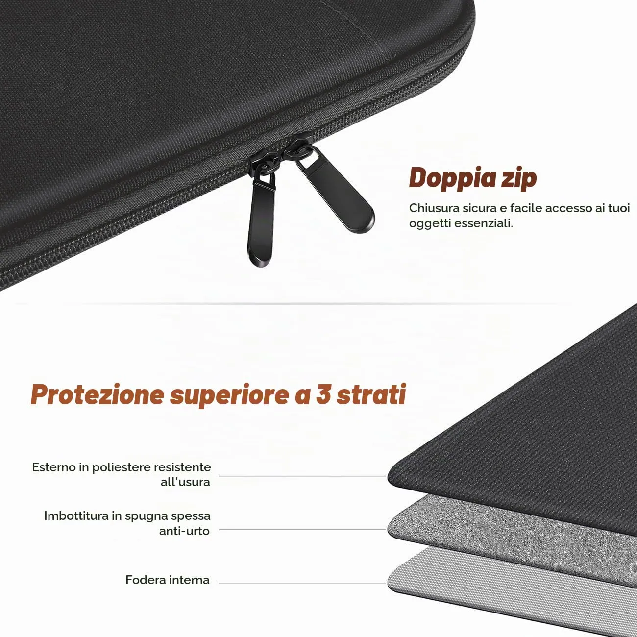 MoKo Borsa Sleeve per Tablet 13 Pollici, Imbottita - immagine 5