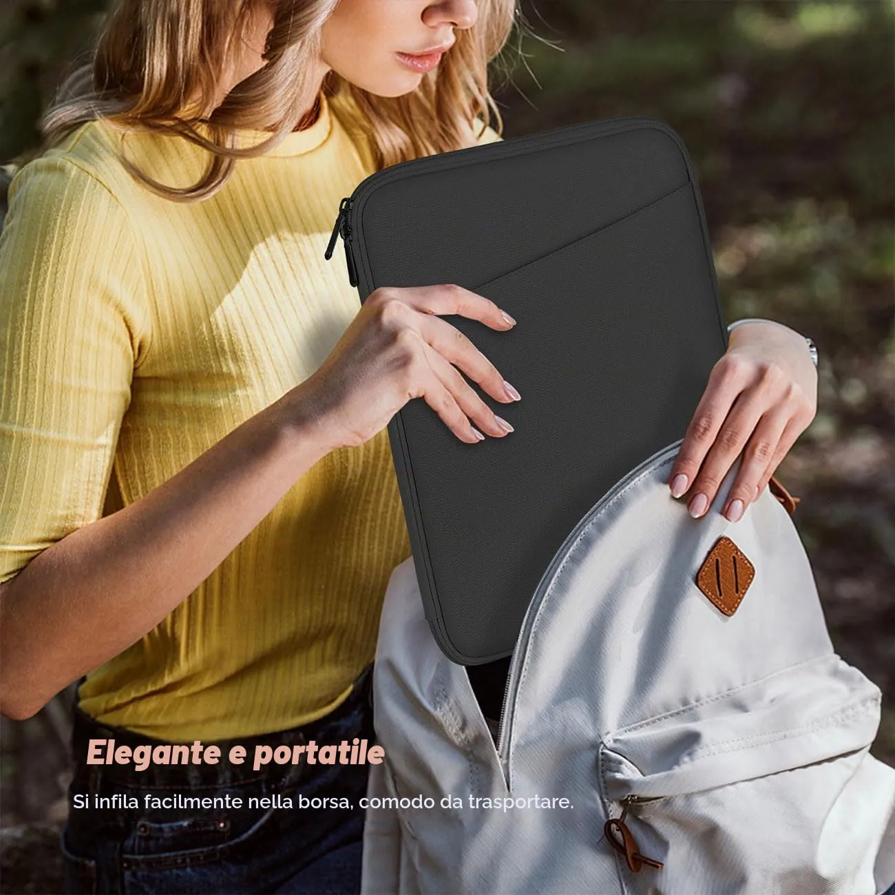 MoKo Borsa Sleeve per Tablet 13 Pollici, Imbottita - immagine 6