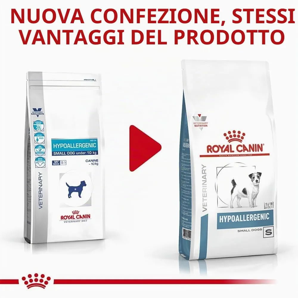 Royal Canin Veterinary Hypoallergenic Small Dogs | 3,5 kg | Alimento dietetico completo per cani di piccola taglia adulti | Per ridurre i segni di intolleranza ai nutrienti - immagine 6