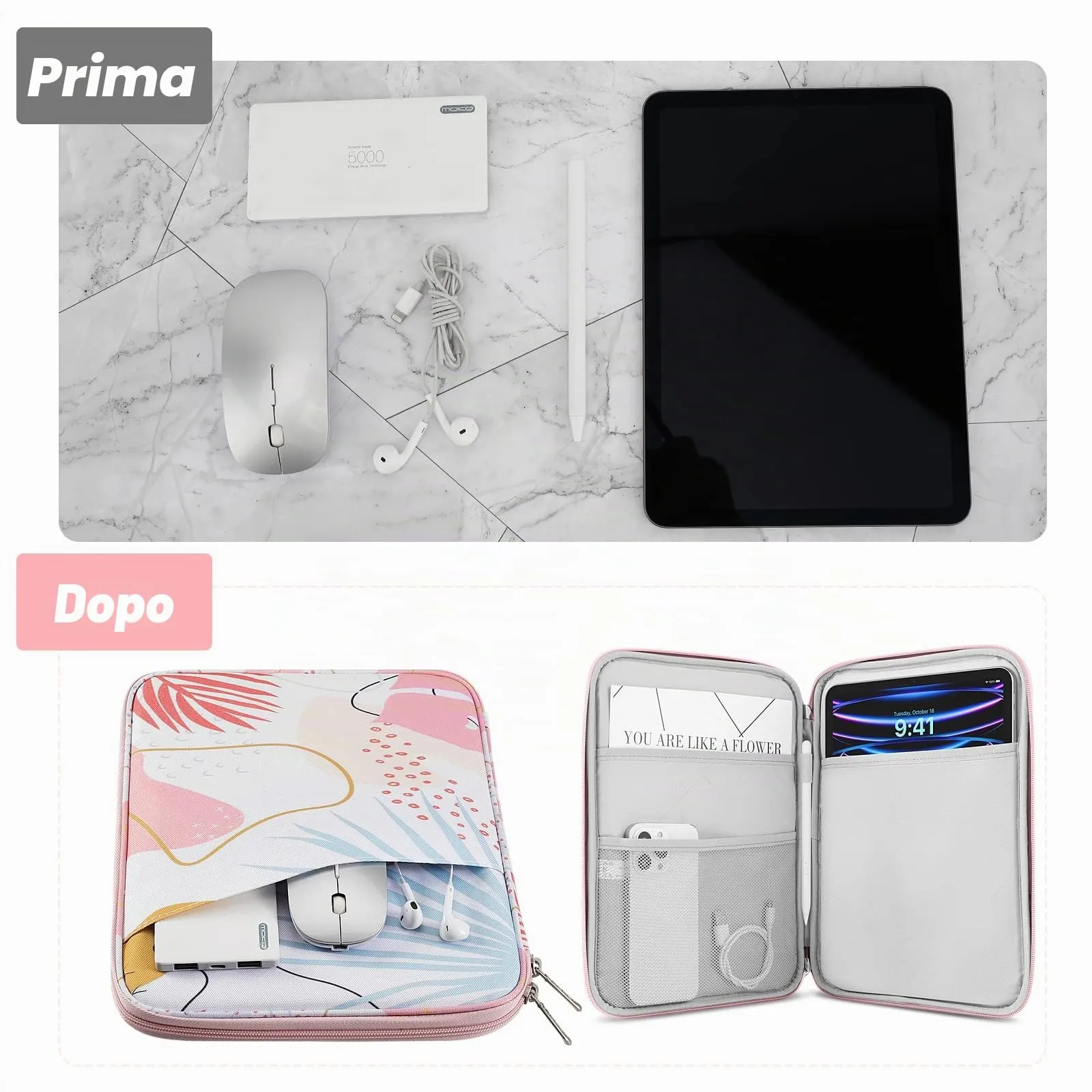 MoKo Borsa Sleeve per Tablet 9-11 Pollici, Imbottita - immagine 4
