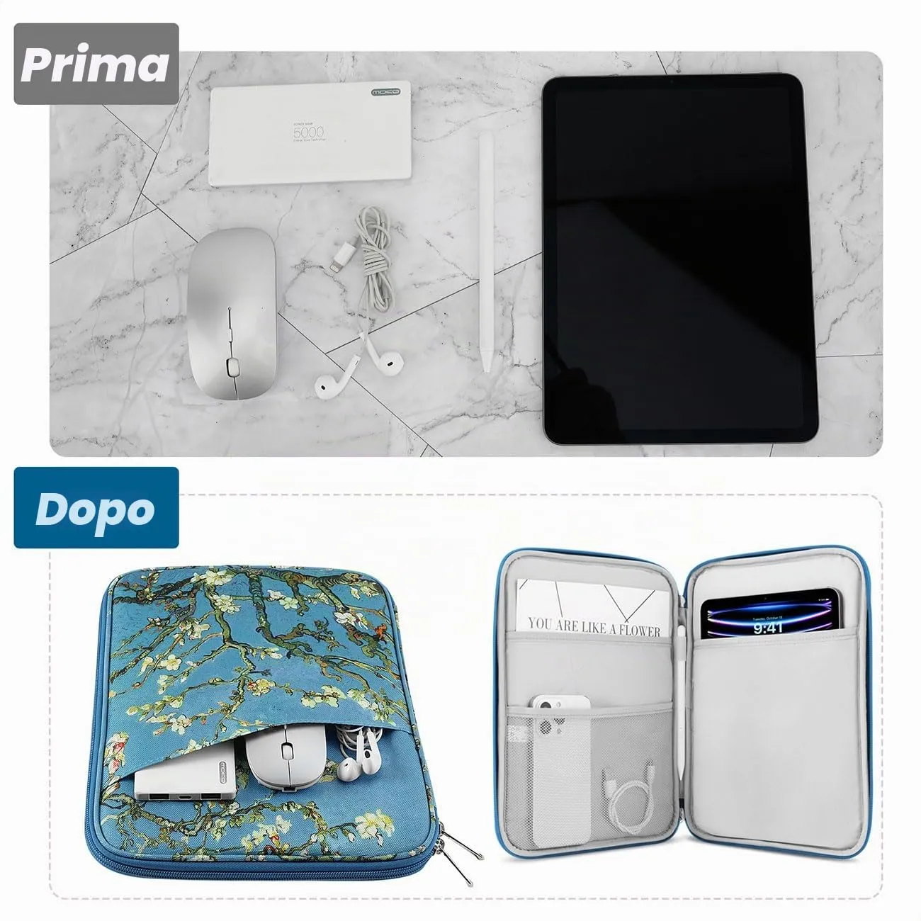 MoKo Borsa Sleeve per Tablet 9-11 Pollici, Imbottita - immagine 4