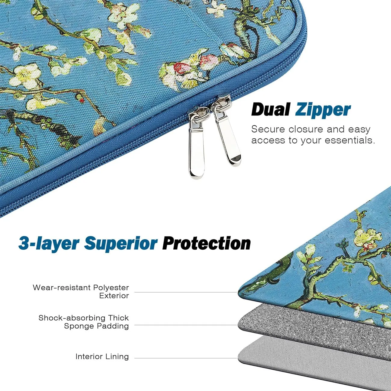 MoKo Borsa Sleeve per Tablet 9-11 Pollici, Imbottita - immagine 5