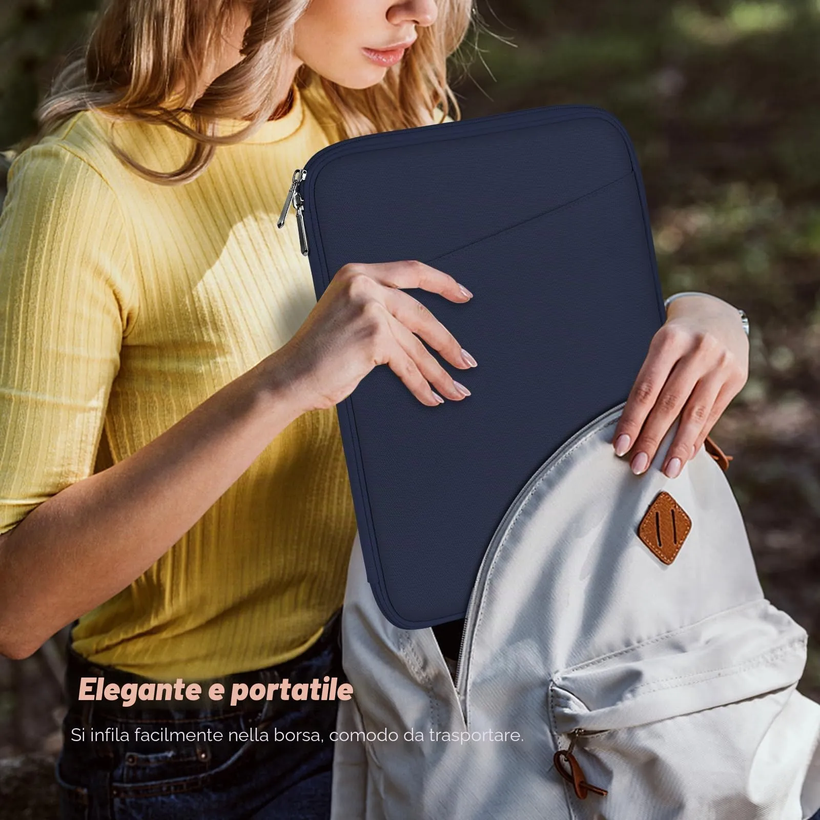 MoKo Borsa Sleeve per Tablet 13 Pollici con Tasca - immagine 6