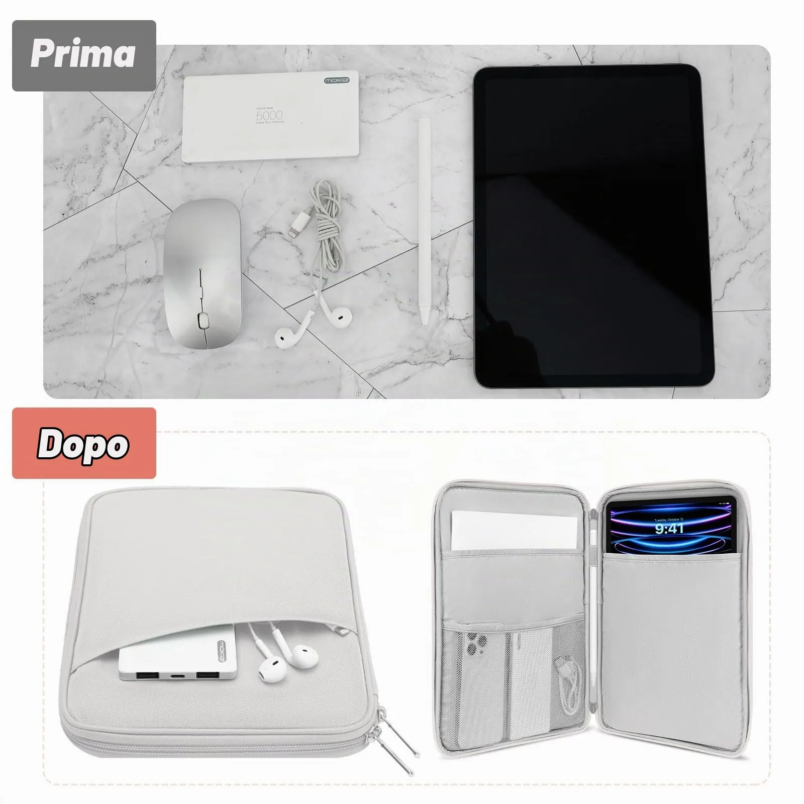 MoKo Borsa Sleeve per Tablet 9-11 Pollici, Imbottita - immagine 4