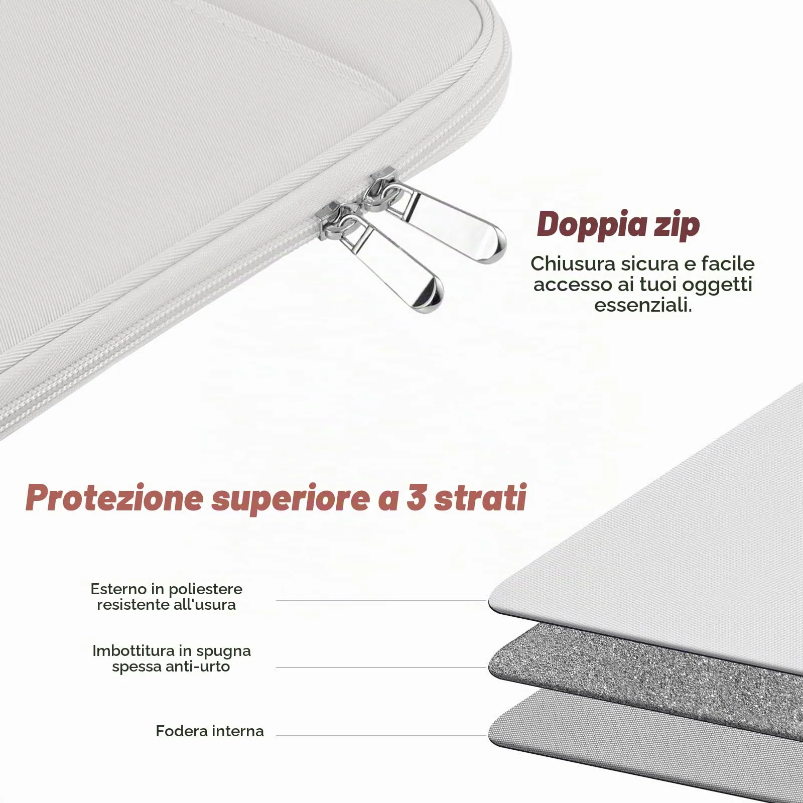 MoKo Borsa Sleeve per Tablet 9-11 Pollici, Imbottita - immagine 5