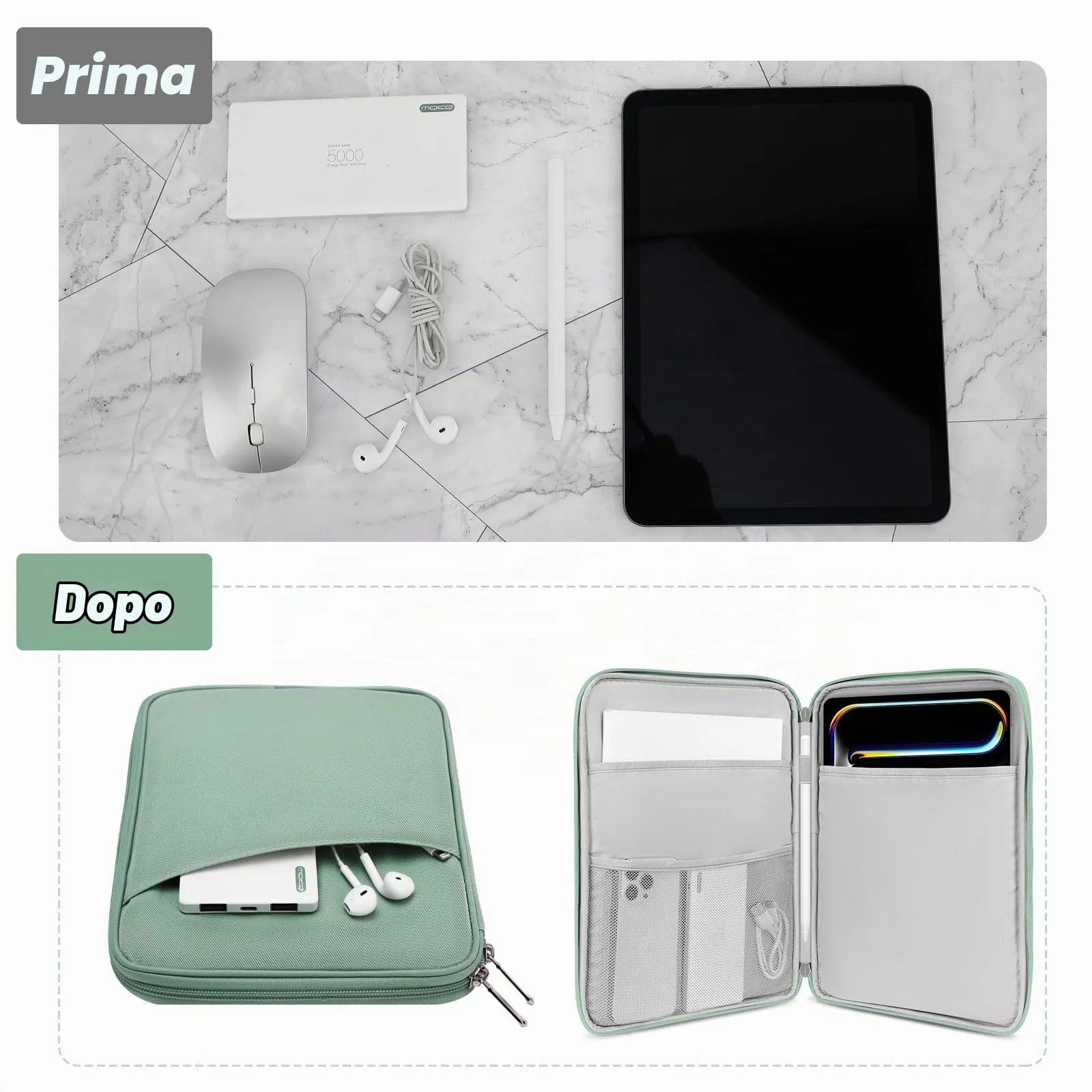 MoKo Borsa Sleeve per Tablet 9-11 Pollici, Imbottita - immagine 4