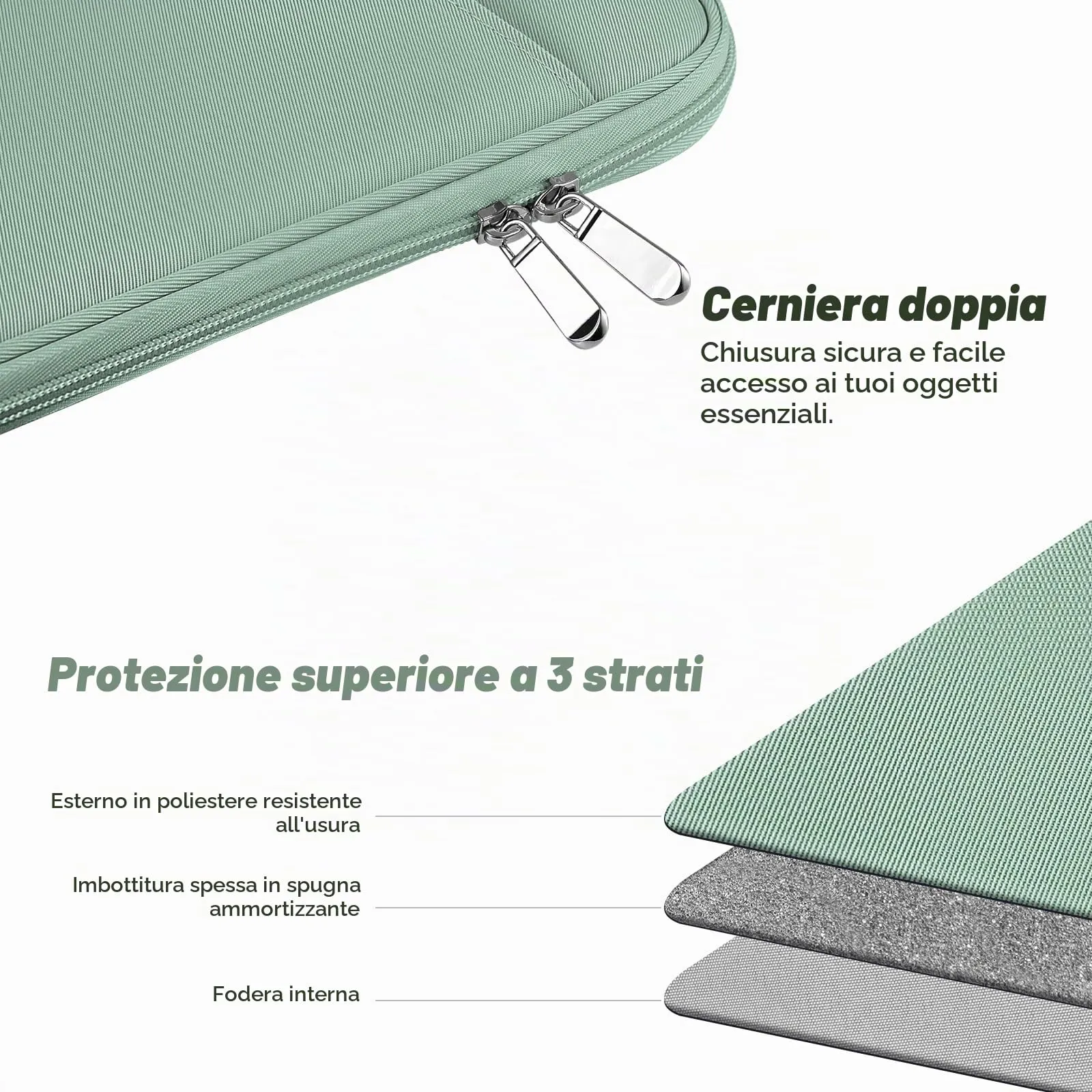 MoKo Borsa Sleeve per Tablet 9-11 Pollici, Imbottita - immagine 5