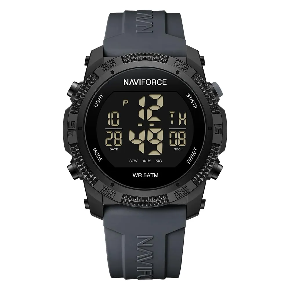 Naviforce Orologio digitale sportivo impermeabile da uomo con cronometro, allarme, cinturino in gomma, orologio da polso per donna - immagine 1