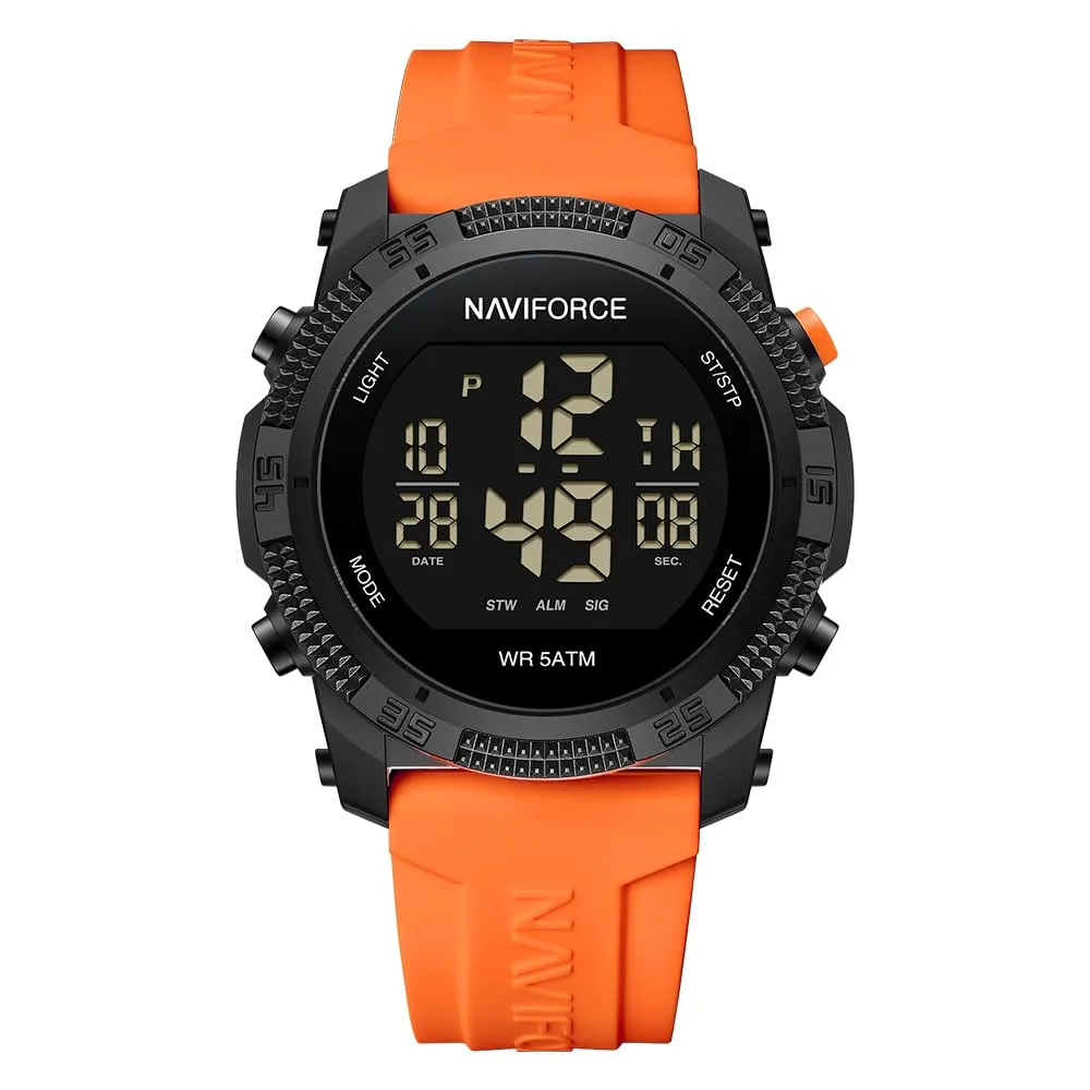 Naviforce Orologio digitale sportivo impermeabile da uomo con cronometro, allarme, cinturino in gomma, orologio da polso per donna - immagine 1
