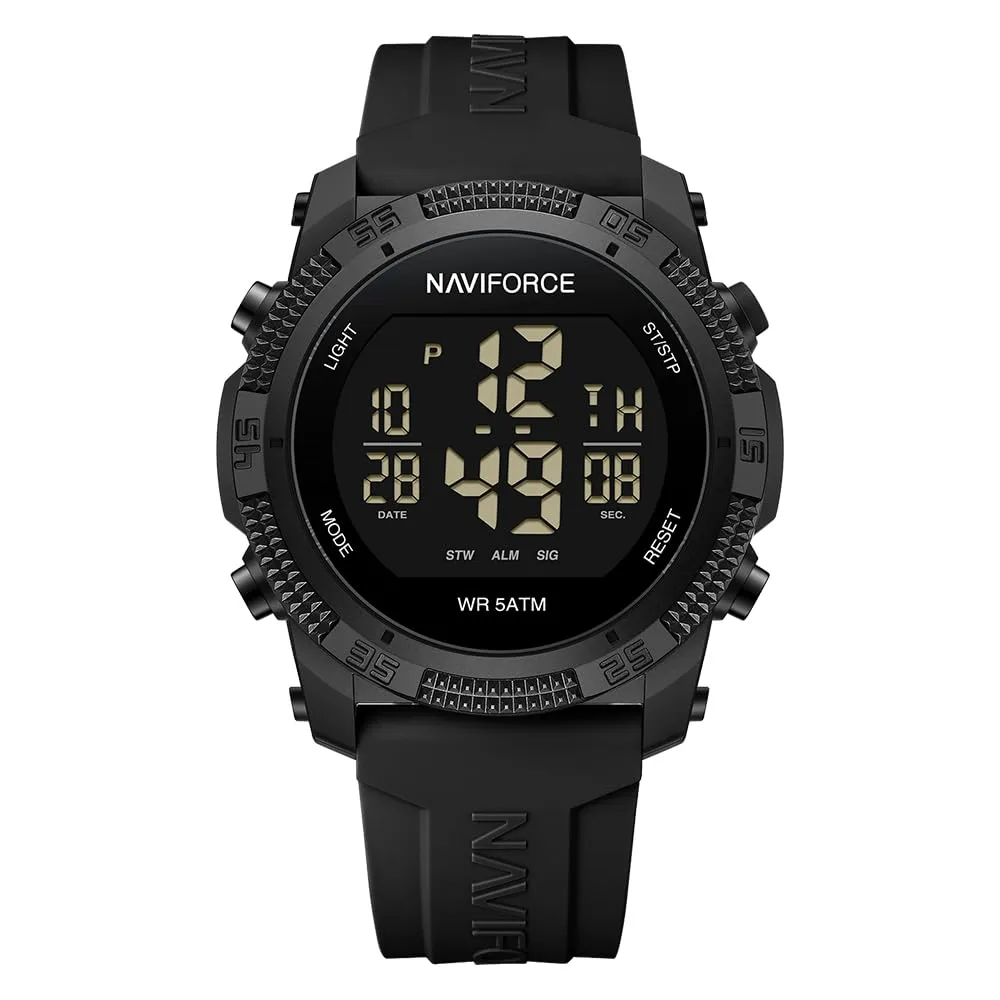 Naviforce Orologio digitale sportivo impermeabile da uomo con cronometro, allarme, cinturino in gomma, orologio da polso per donna - immagine 1