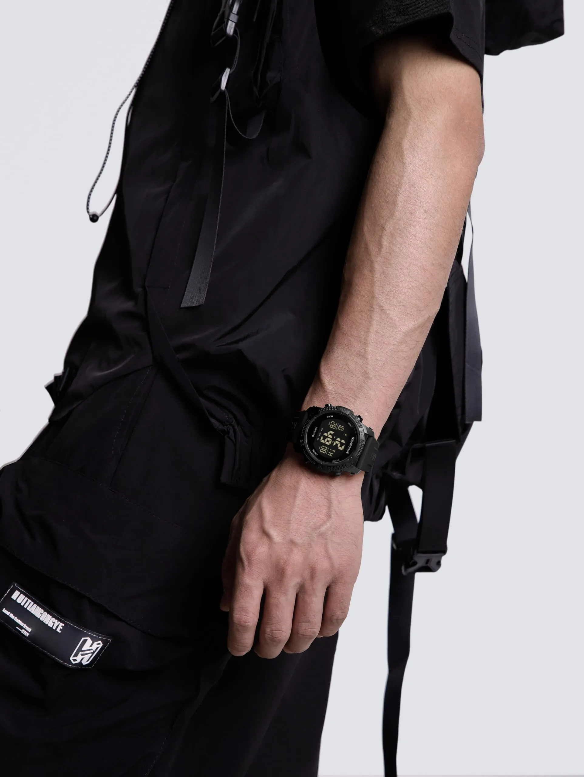 Naviforce Orologio digitale sportivo impermeabile da uomo con cronometro, allarme, cinturino in gomma, orologio da polso per donna - immagine 7