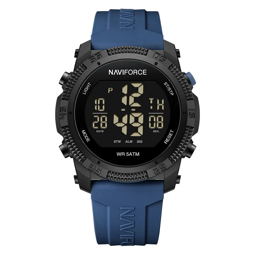 Naviforce Orologio digitale sportivo impermeabile da uomo con cronometro, allarme, cinturino in gomma, orologio da polso per donna - immagine 1