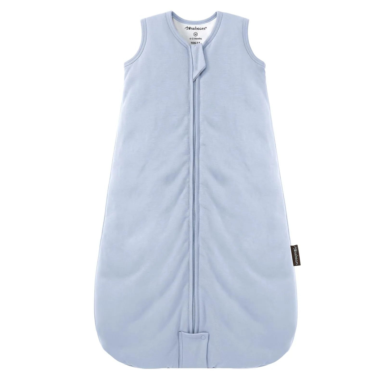 Mosebears Sacco nanna invernale per bambini, 2,5 Tog,cotone, per diverse misure dalla nascita fino all'età di 24 mesi (Blue Fog, 18-24 mesi) - immagine 1