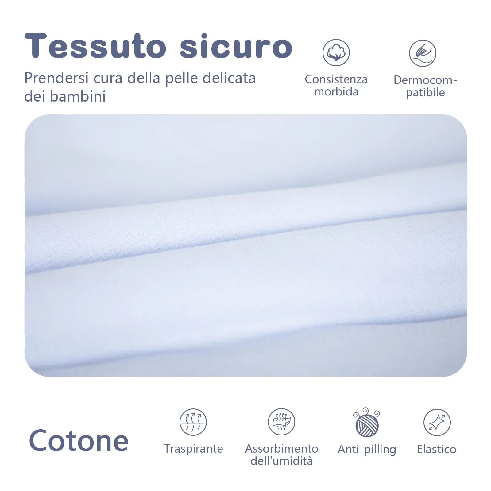 Mosebears Sacco nanna invernale per bambini, 2,5 Tog,cotone, per diverse misure dalla nascita fino all'età di 24 mesi (Blue Fog, 18-24 mesi) - immagine 3