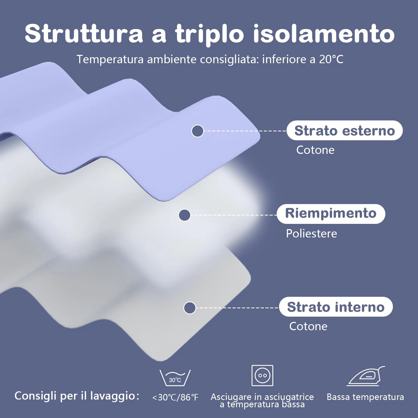 Mosebears Sacco nanna invernale per bambini, 2,5 Tog,cotone, per diverse misure dalla nascita fino all'età di 24 mesi (Blue Fog, 18-24 mesi) - immagine 4