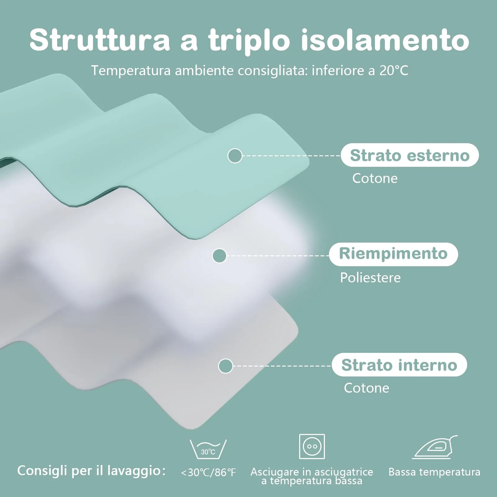 Mosebears Sacco nanna invernale per bambini, 2,5 Tog,Cotone, per diverse misure dalla nascita fino all'età di 24 mesi (Calm Sage, 12-18 mesi) - immagine 4