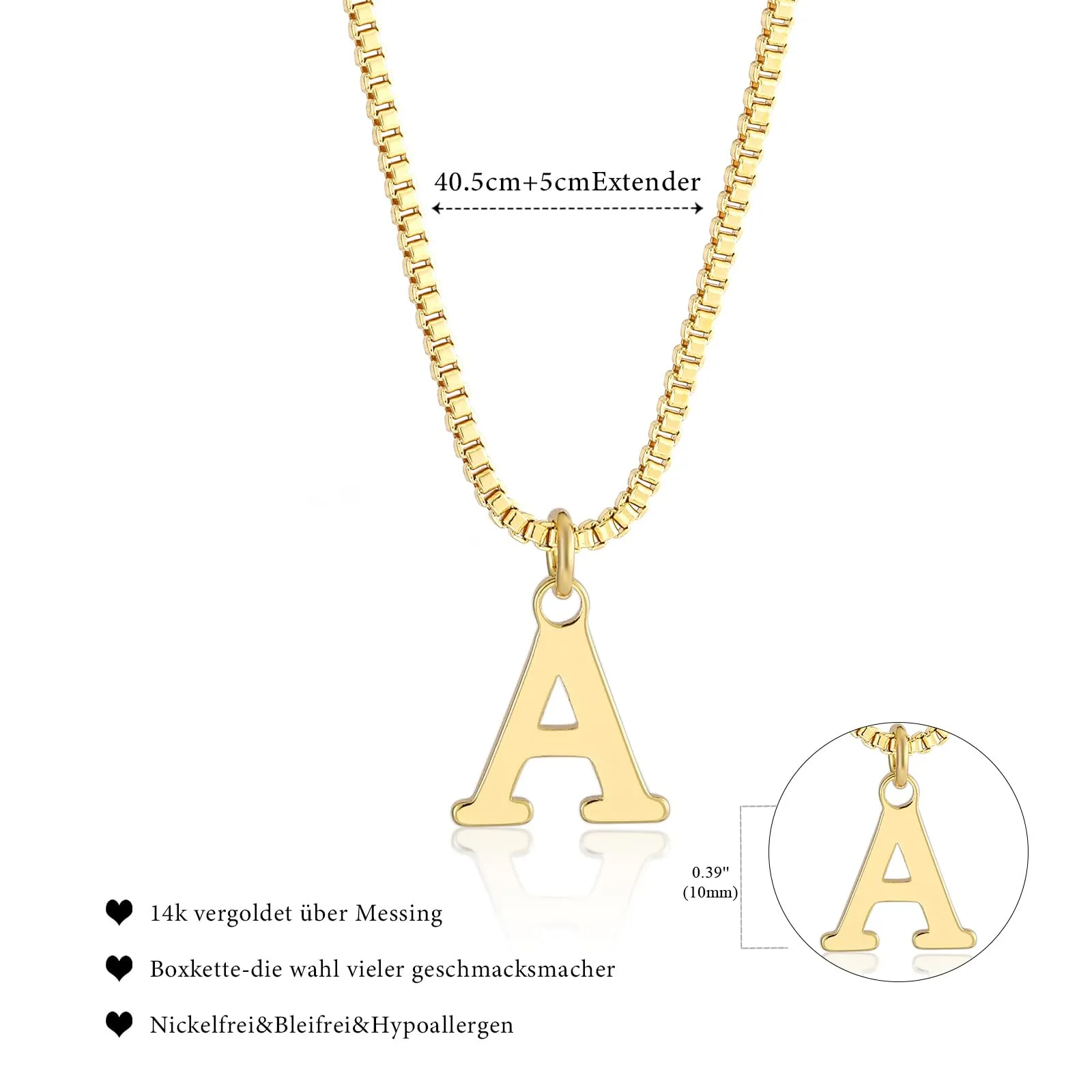 Esmoly Iniziale Collana Donna Placato Oro/Argento Choker Regalo Compleanno Donna (Oro X) - immagine 5