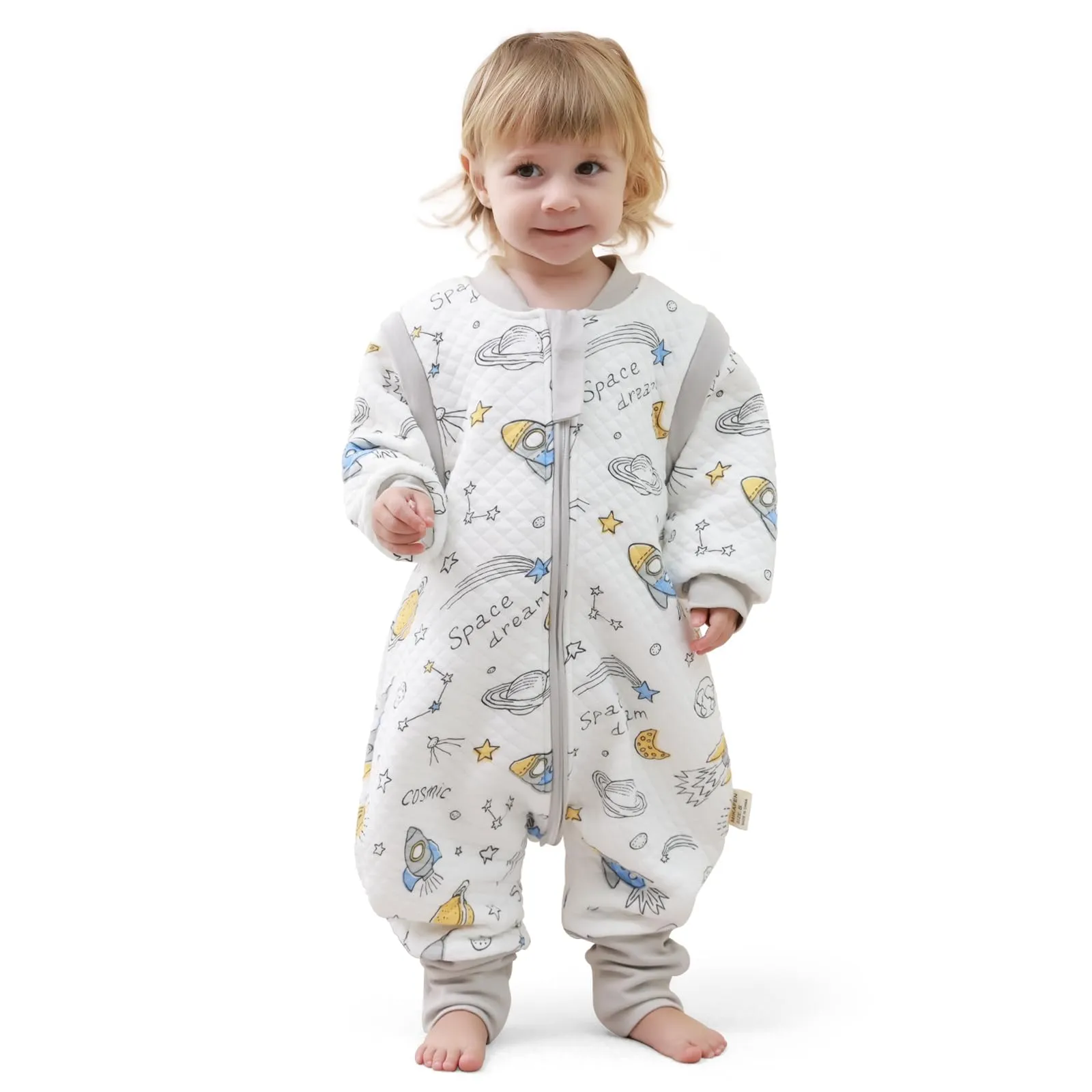 MIKAFEN Sacco Nanna Con Piedi Bambini 2.0 Tog, Maniche Rimovibili,3-4 Anni - immagine 1