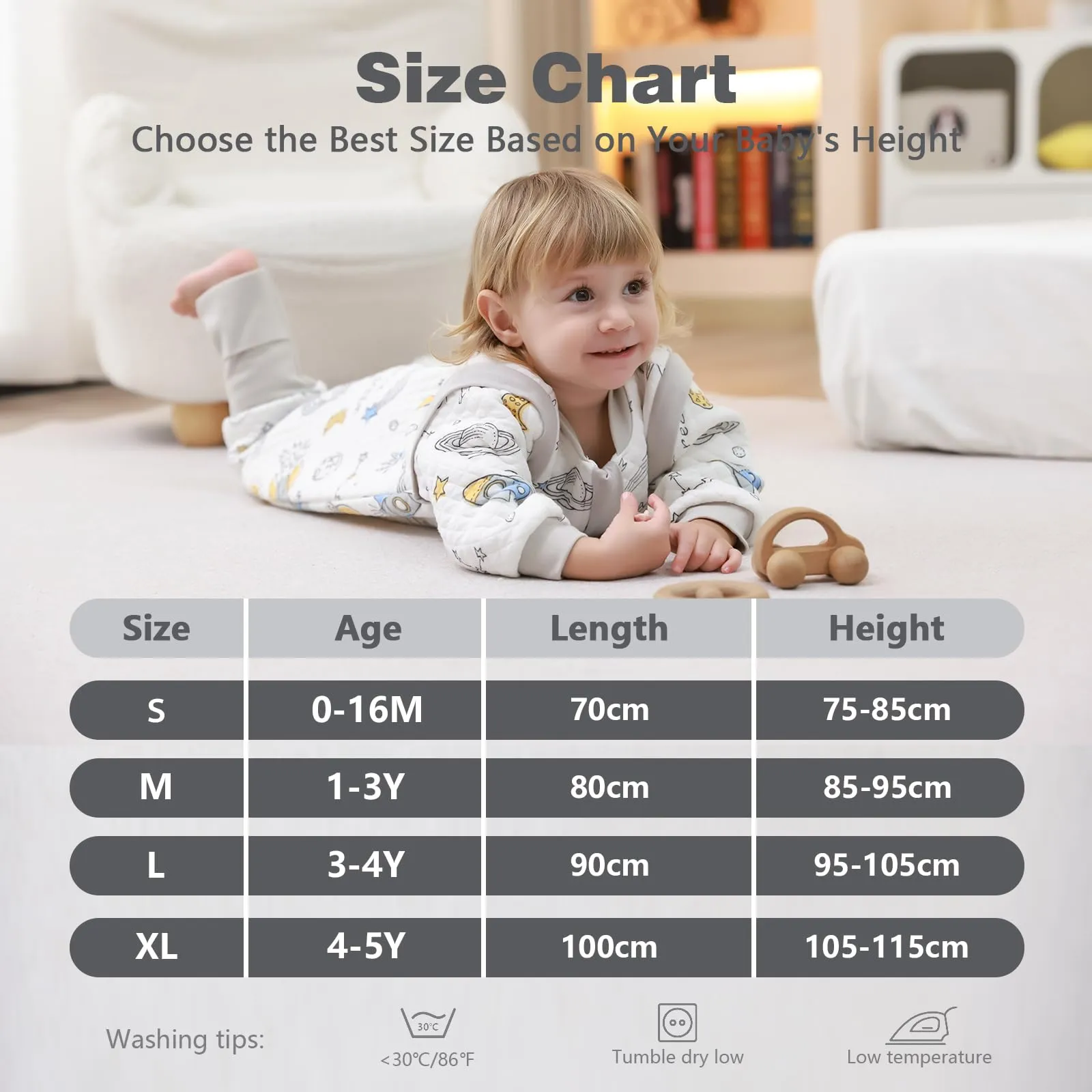 MIKAFEN Sacco Nanna Con Piedi Bambini 2.0 Tog, Maniche Rimovibili,3-4 Anni - immagine 5
