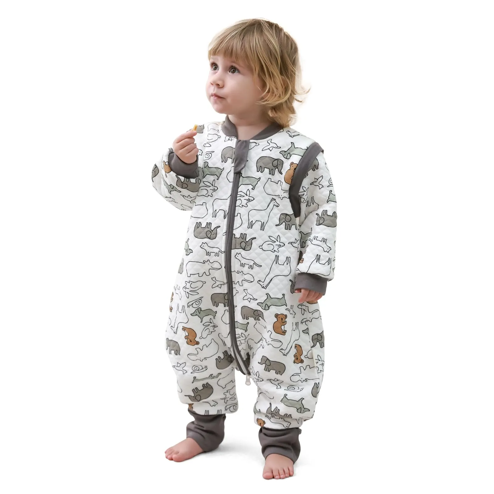 MIKAFEN Sacco Nanna Con Piedi Bambini 2.0 Tog, Maniche Rimovibili,4-5 Anni - immagine 1