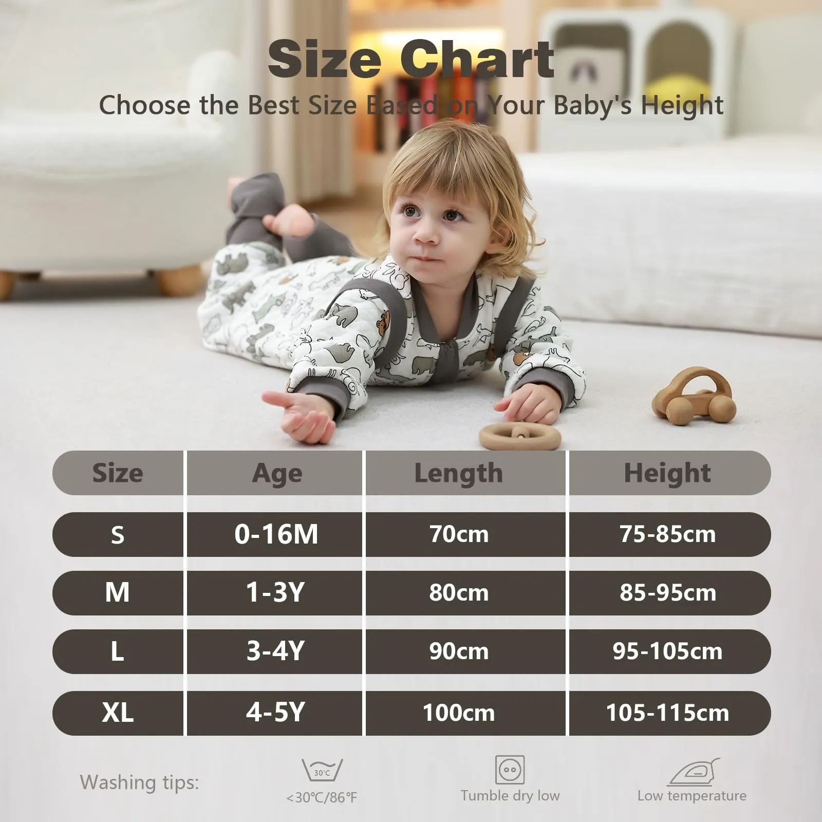 MIKAFEN Sacco Nanna Con Piedi Bambini 2.0 Tog, Maniche Rimovibili,3-4 Anni - immagine 5