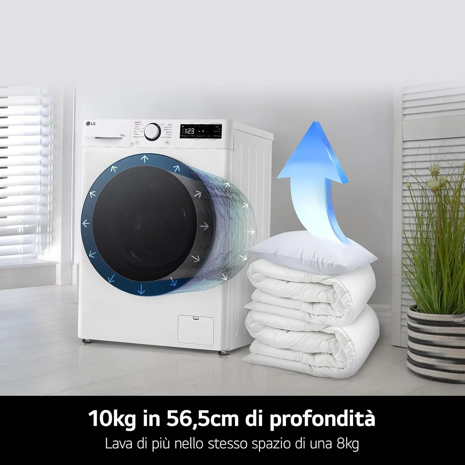 LG F4WR6010AGW Lavatrice 10 kg Serie R5, Classe A-10%, AI DD, TurboWash - immagine 8