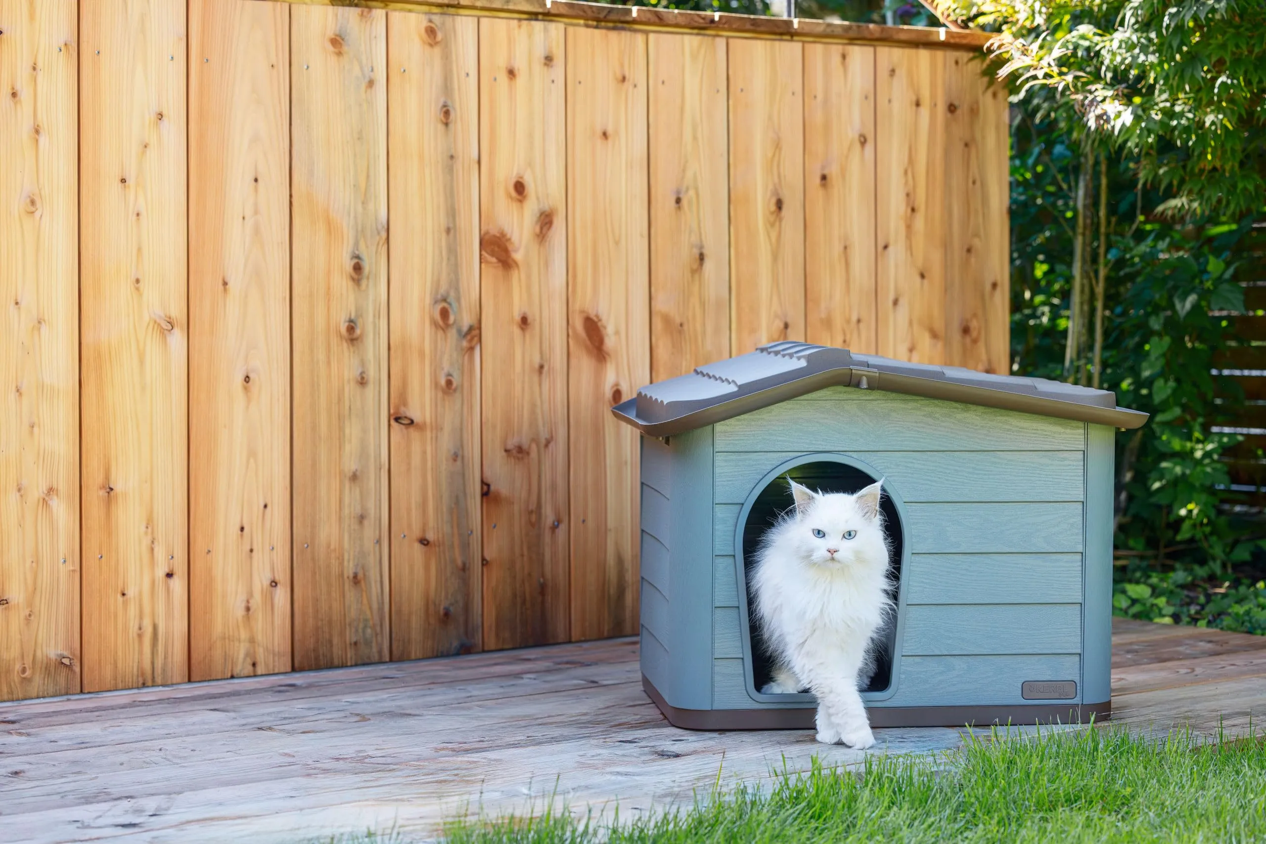 Maison pour chat - KERBL - PAOLA Eco XL - 75 x 59 x 55 cm - Intérieur/extérieur - immagine 4