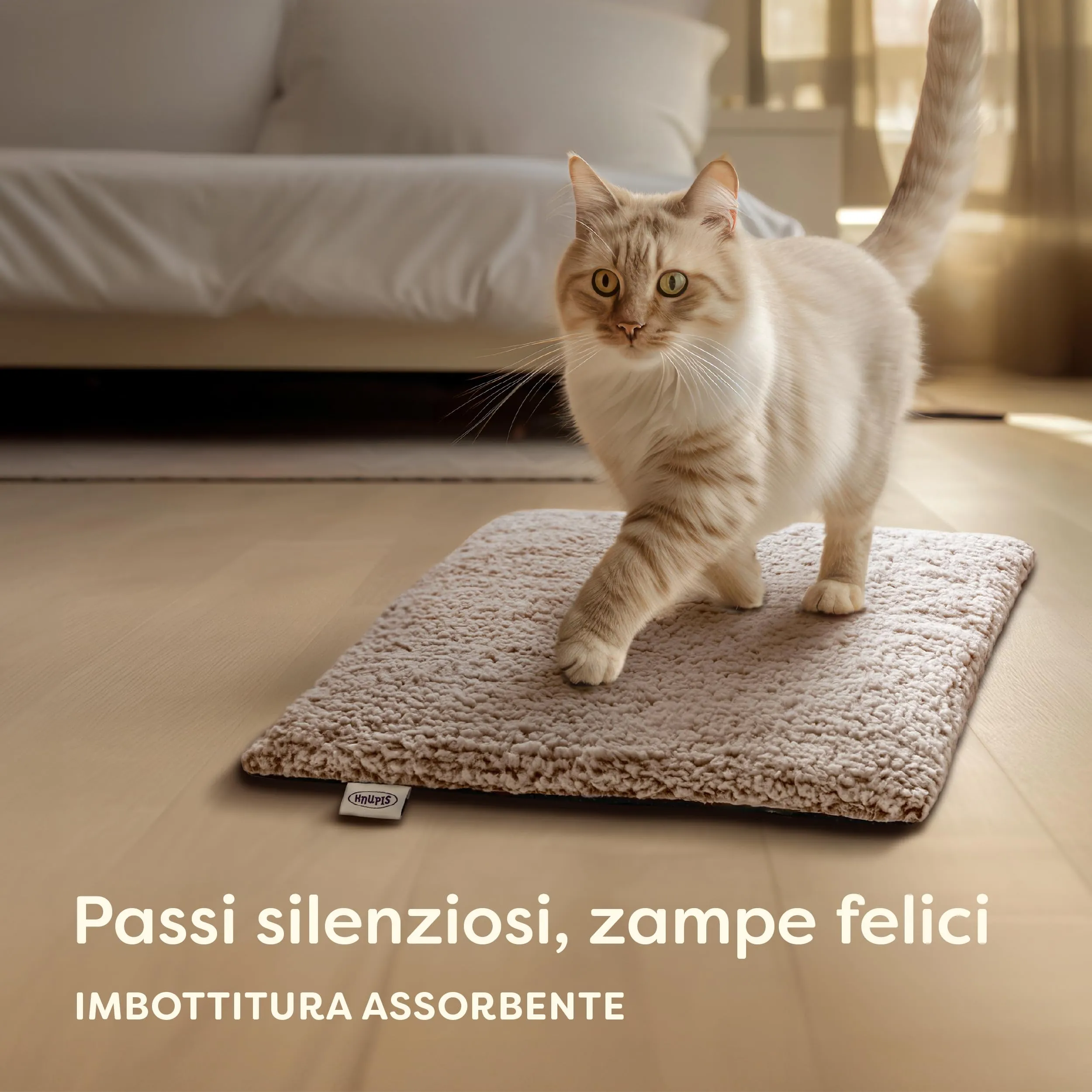 Knupis Cuccia Autoriscaldante Gatto 60x45 cm Marrone – Tappeto per Cani - immagine 4