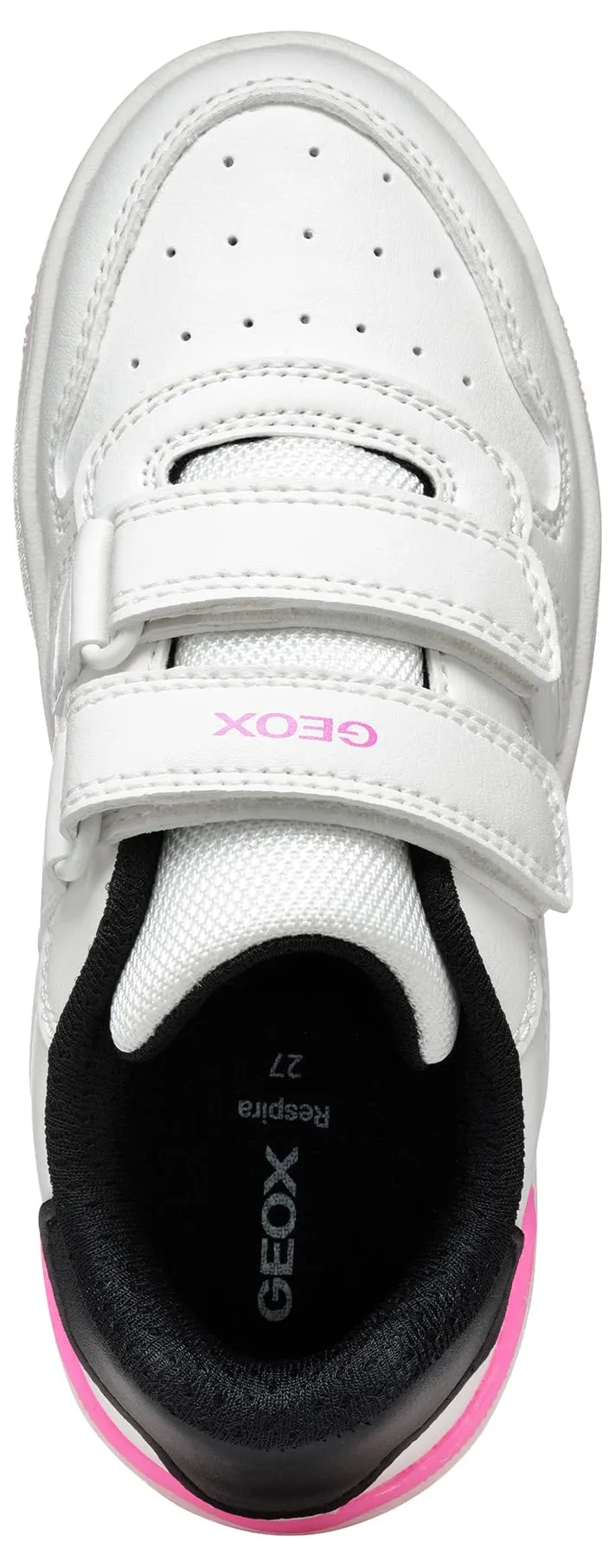 Geox J WASHIBA Girl B - Scarpe da Ginnastica Bambina, White/Black, - immagine 4