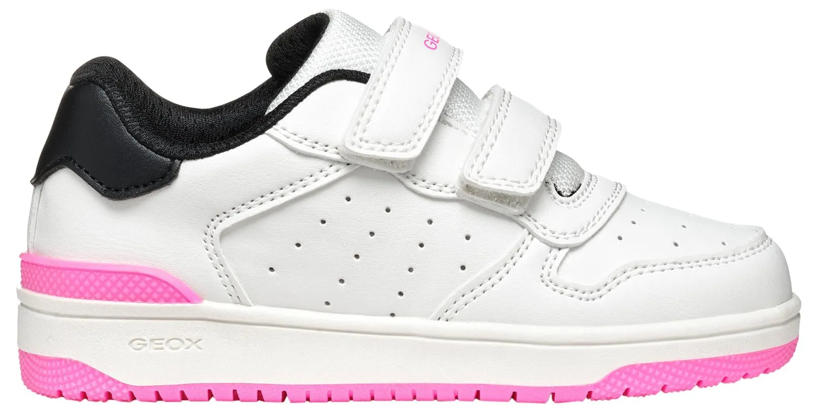 Geox J WASHIBA Girl B - Scarpe da Ginnastica Bambina, White/Black, - immagine 2