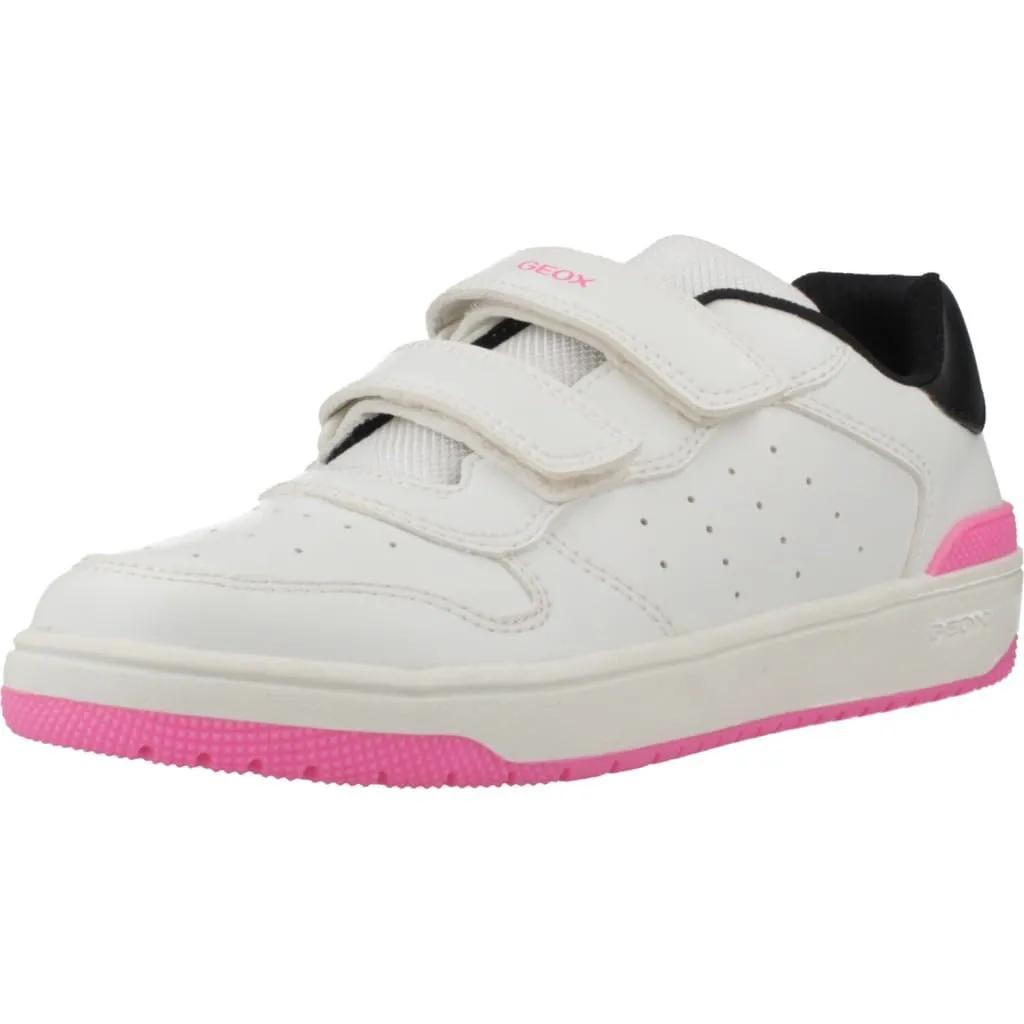 Geox J WASHIBA Girl B - Scarpe da Ginnastica Bambina, White/Black, - immagine 1