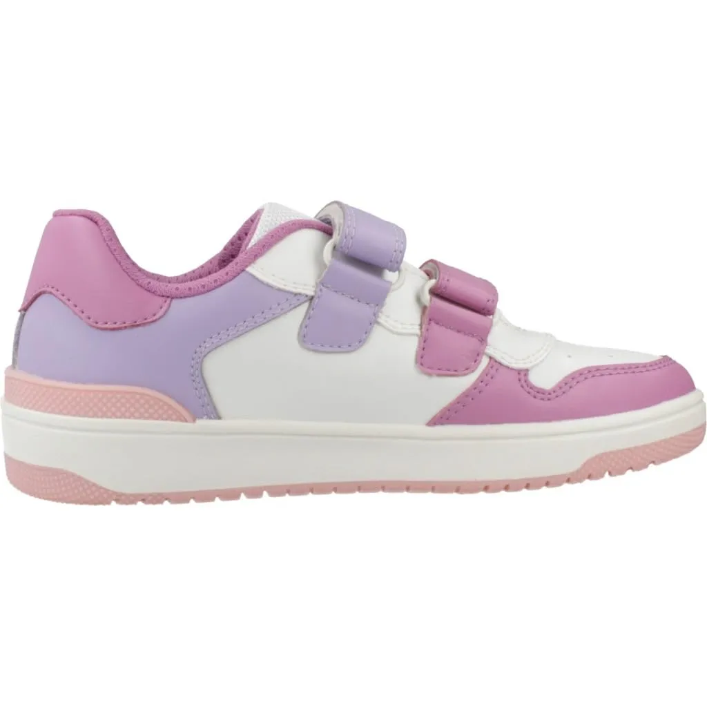 Geox J WASHIBA Girl B - Scarpe da Ginnastica Bambina, White/Cyclamen, - immagine 4