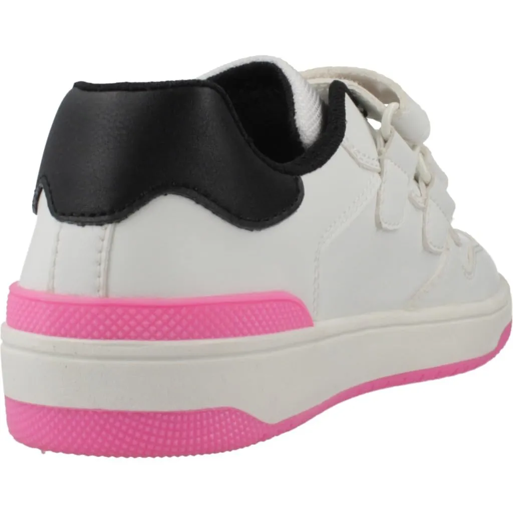 Geox J WASHIBA Girl B - Scarpe da Ginnastica Bambina, White/Black, - immagine 3