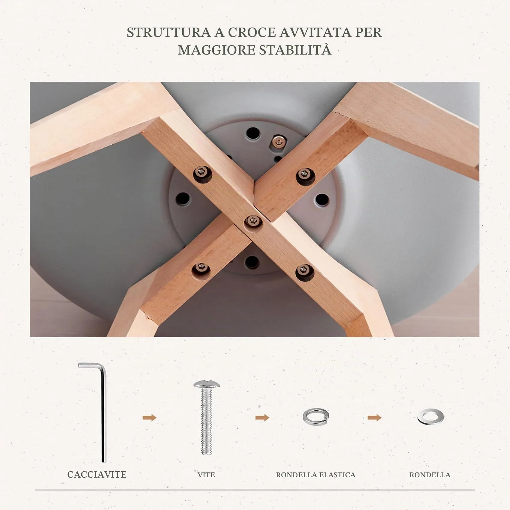 JZGORC Set di 4 Sedie da Sala da Pranzo, Sedie da Cucina Nordica, Sedie da Ufficio con Gambe in Faggio Massello per Camera da Letto, Soggiorno, Cucina - Grigio - immagine 7